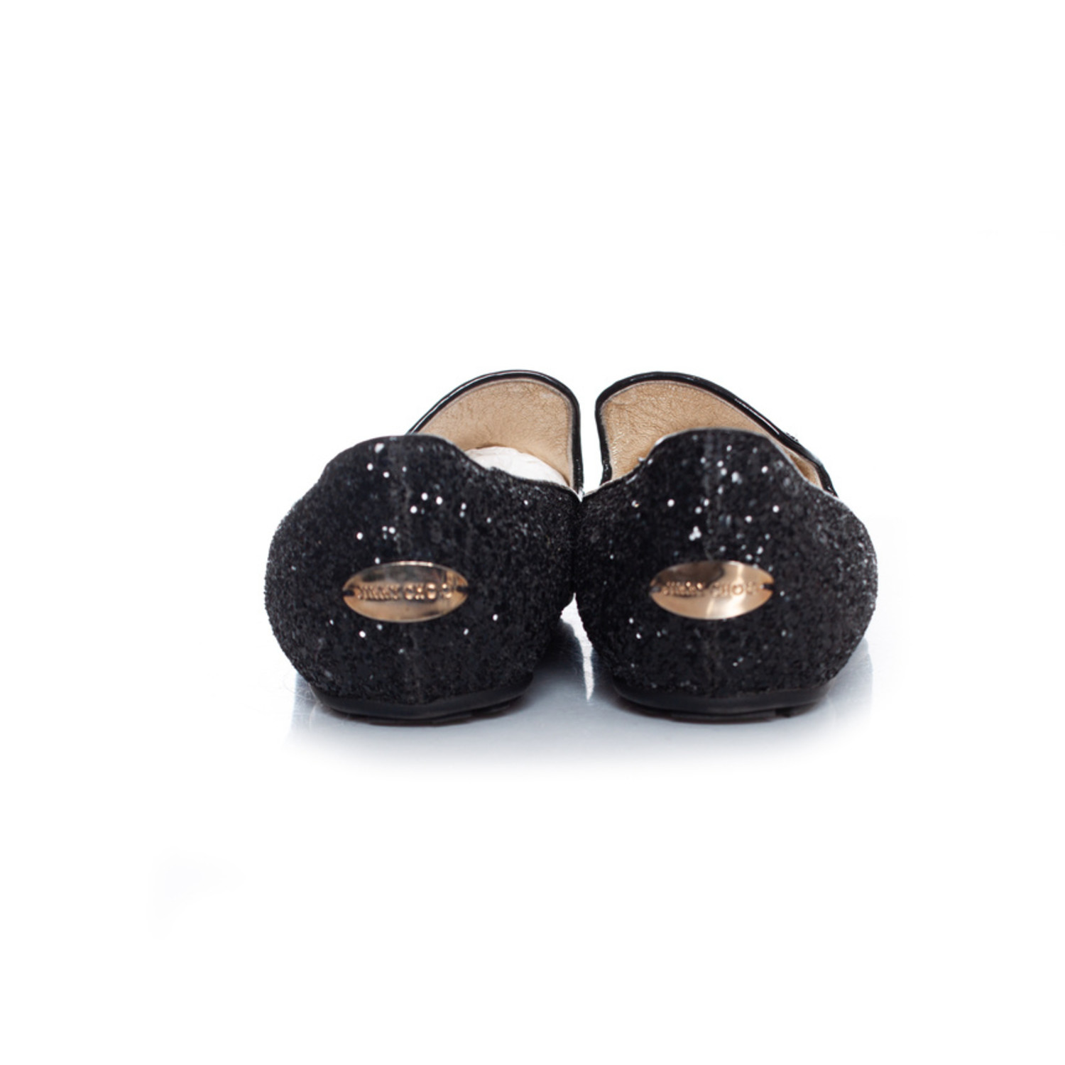 Jimmy Choo, Glitter loafers in black - Unique Designer Pieces