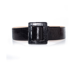 Max Mara, Croc stamped leather belt - Unique Designer Pieces display picture 1