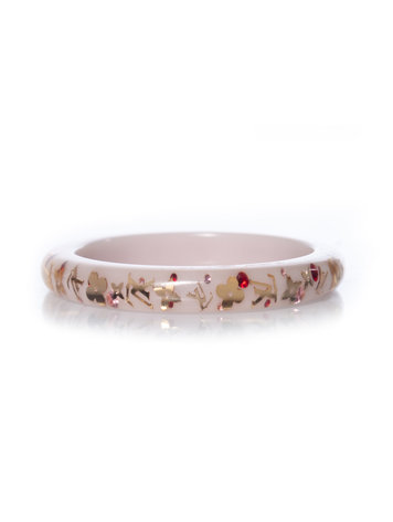Louis Vuitton Inclusion Bangle - Red Resin With Rhinestones