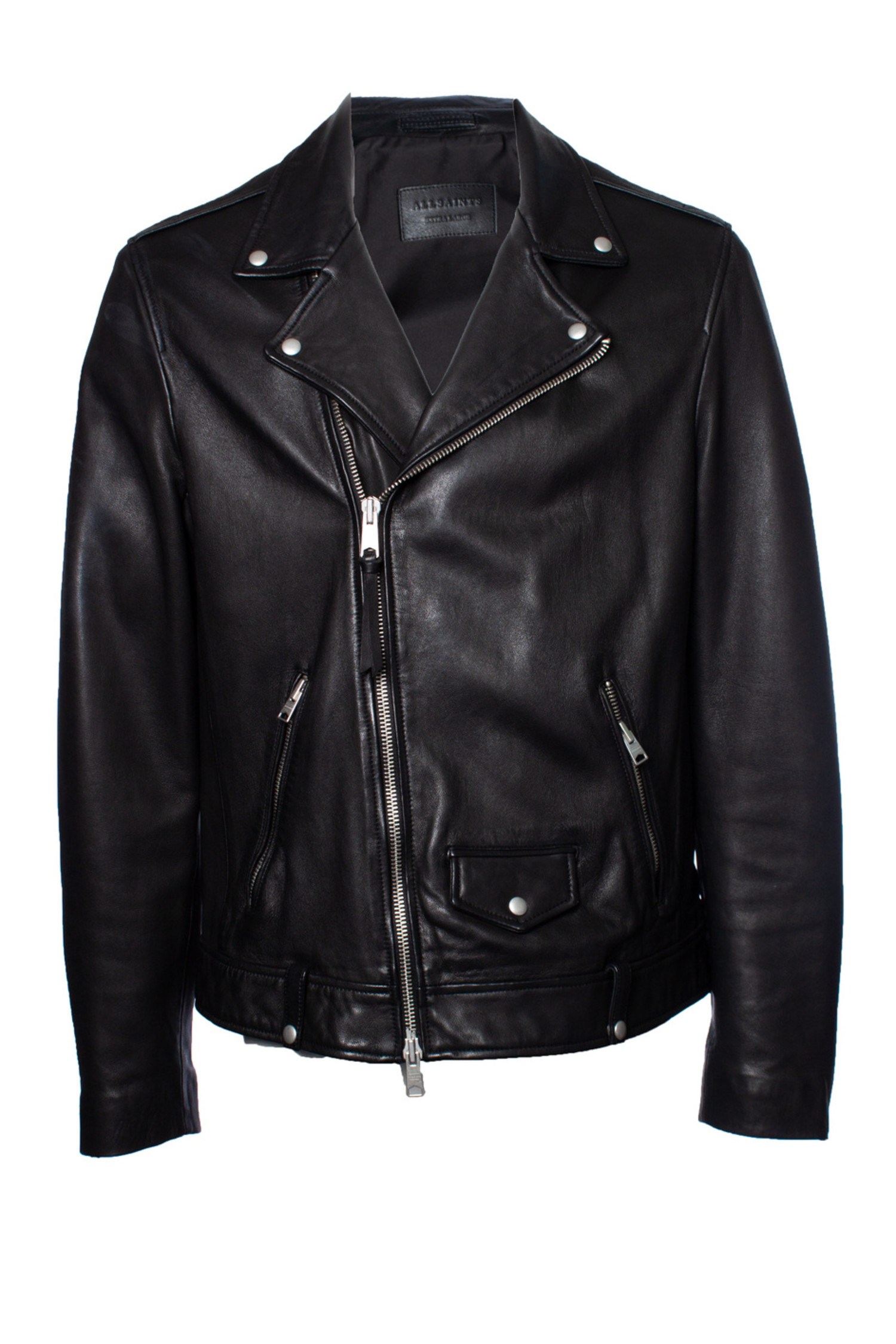 Men's Milo Black Biker Lapel Collar Leather Jacket