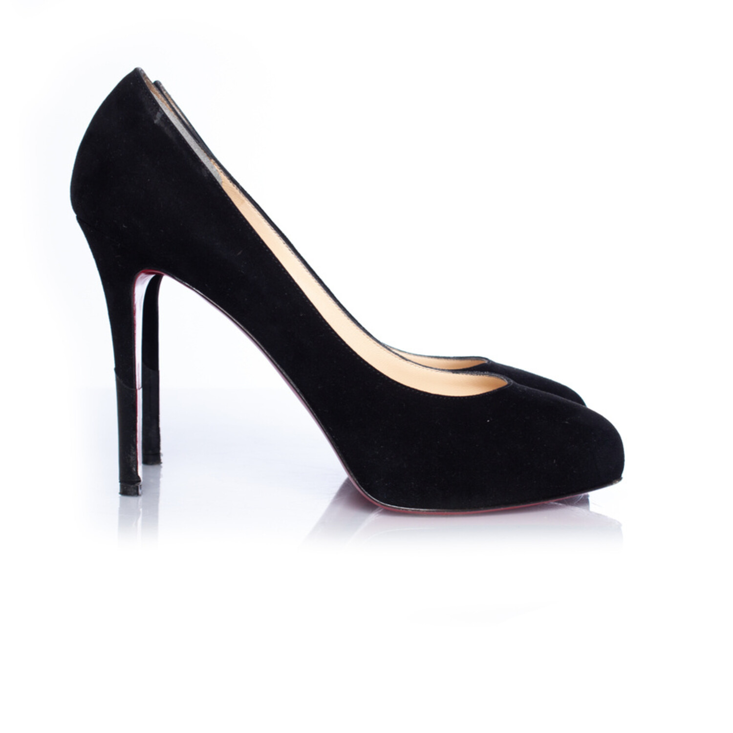 Christian Louboutin, Black suede hidden platform pumps - Unique Designer  Pieces