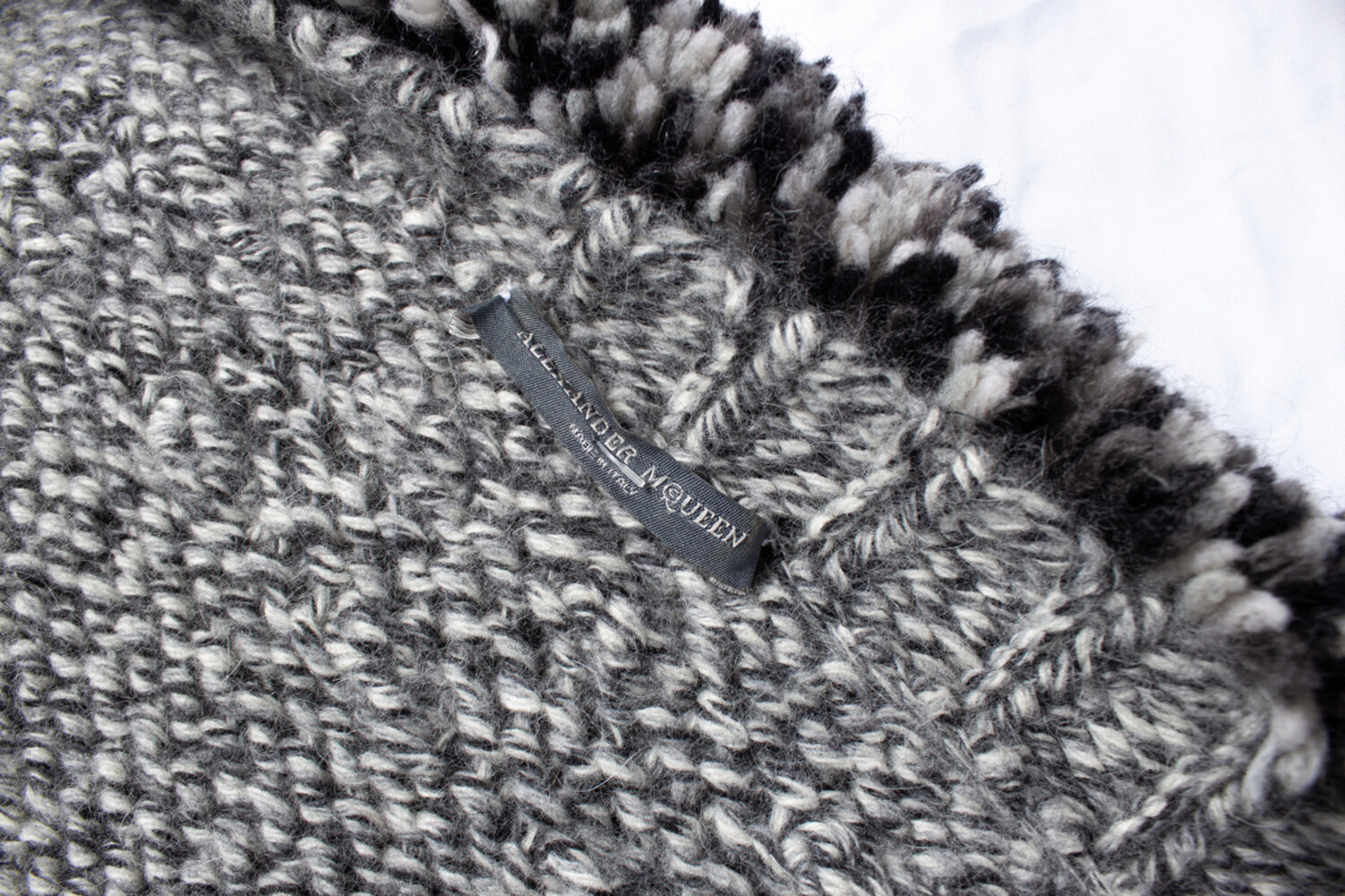 Alexander Mcqueen, Grey knitted cardigan Unique Designer Pieces