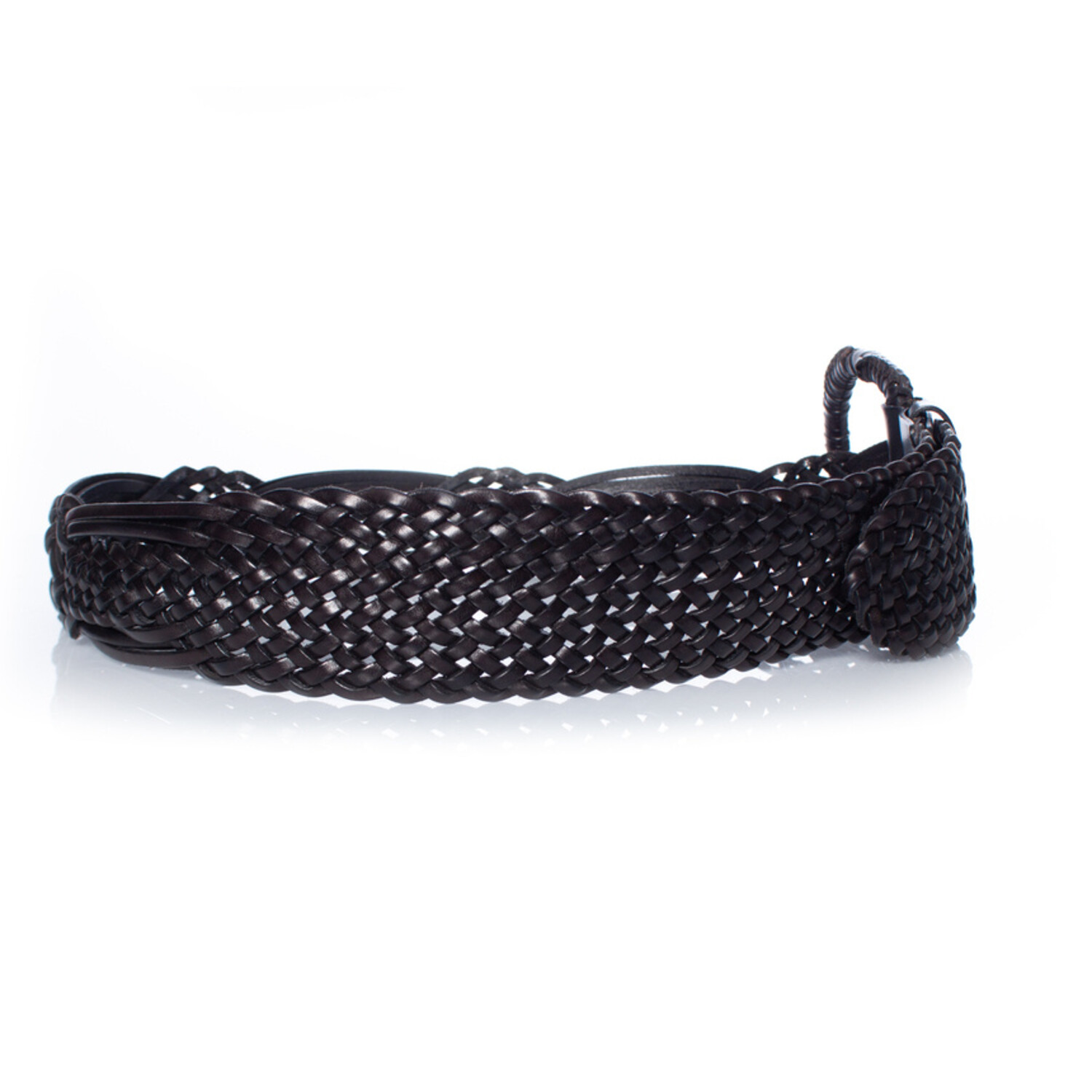 Anne Fontaine, Braided leather belt - Unique Designer Pieces display picture 1