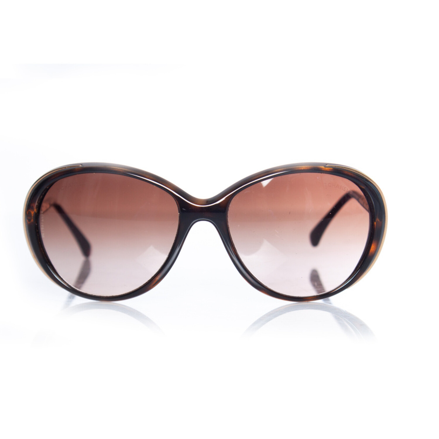 Chanel, Brown oval sunglasses - Unique Designer Pieces