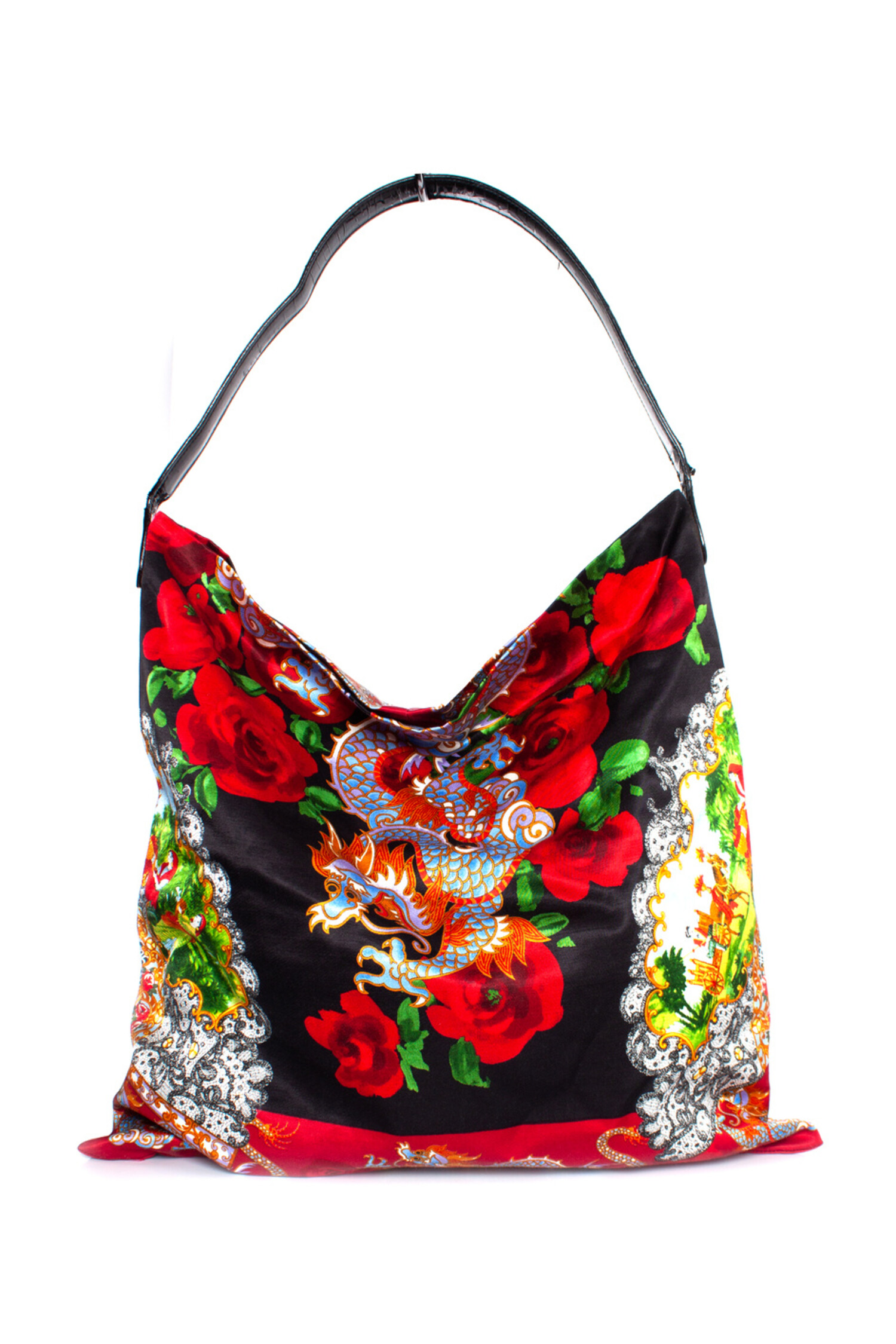 Dolce & Gabbana, Fabric tote bag with Chinese print - Unique Designer Pieces