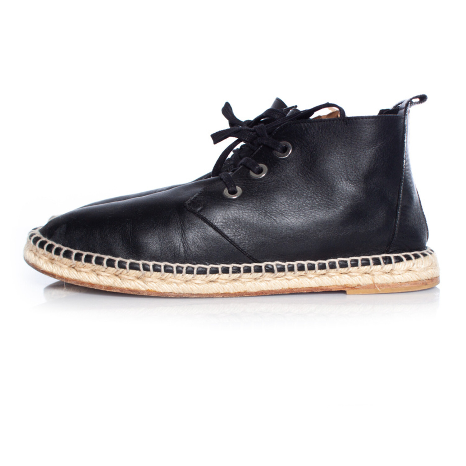 Balenciaga leren espadrille met veters Unique Designer Pieces
