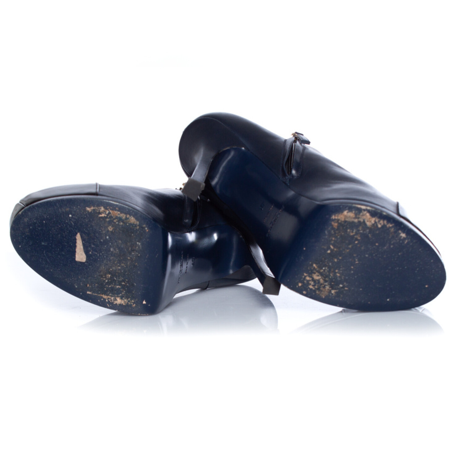Yves Saint Laurent, Tribute ankle boots in blue - Unique  display picture 1