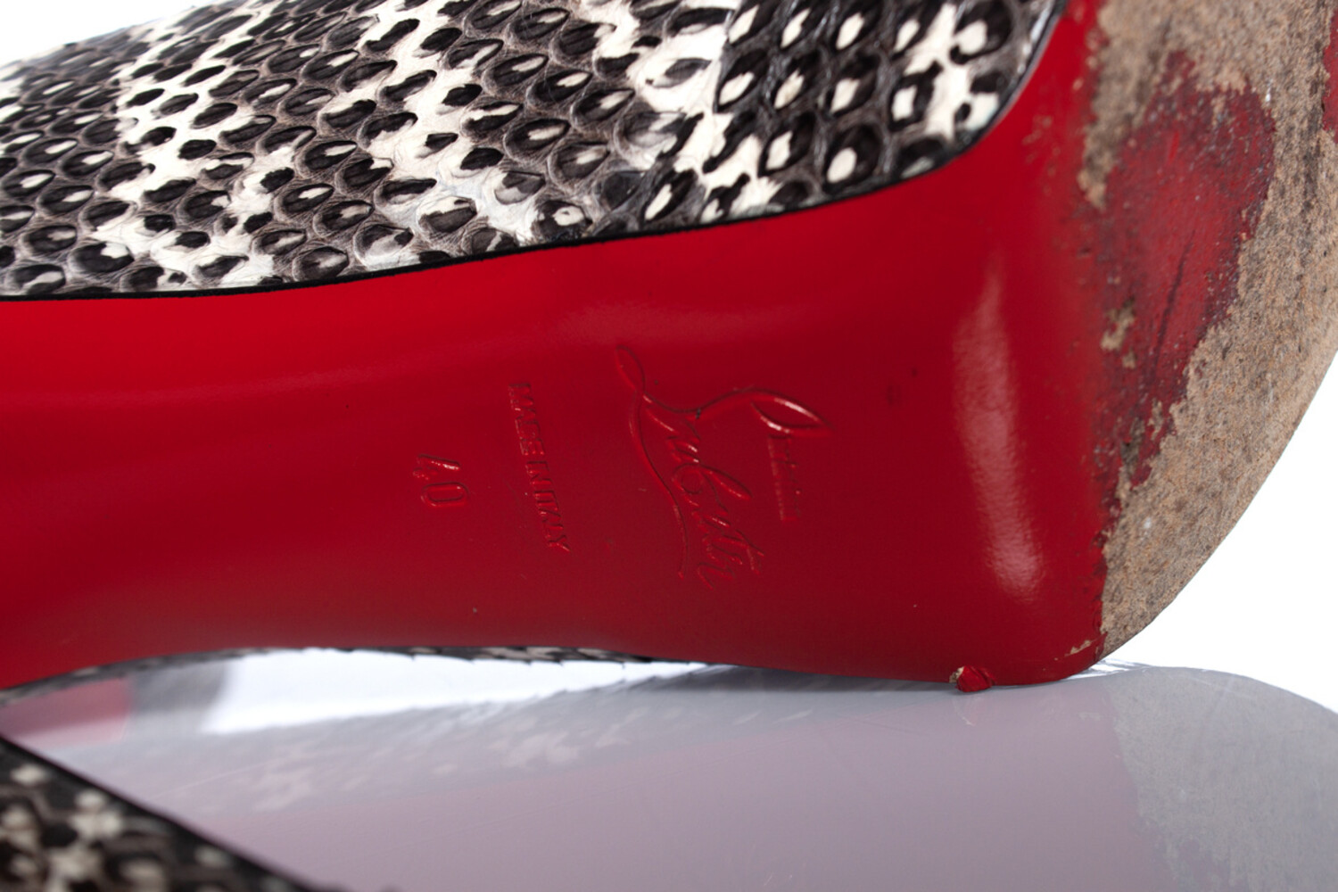 Christian Louboutin, Bianca python platform pumps Unique