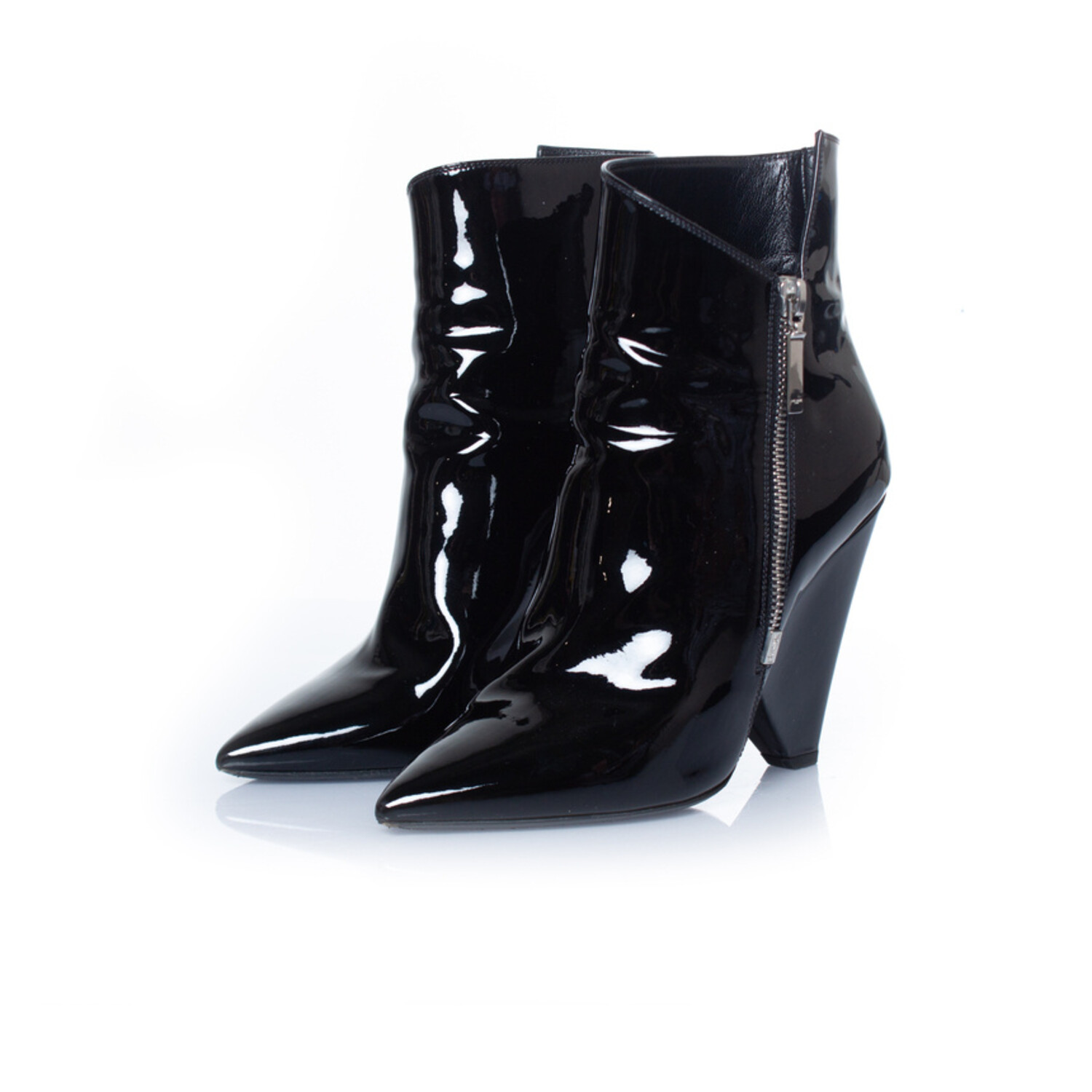 Saint Laurent zwarte lakleren niki laarzen Unique Designer Pieces