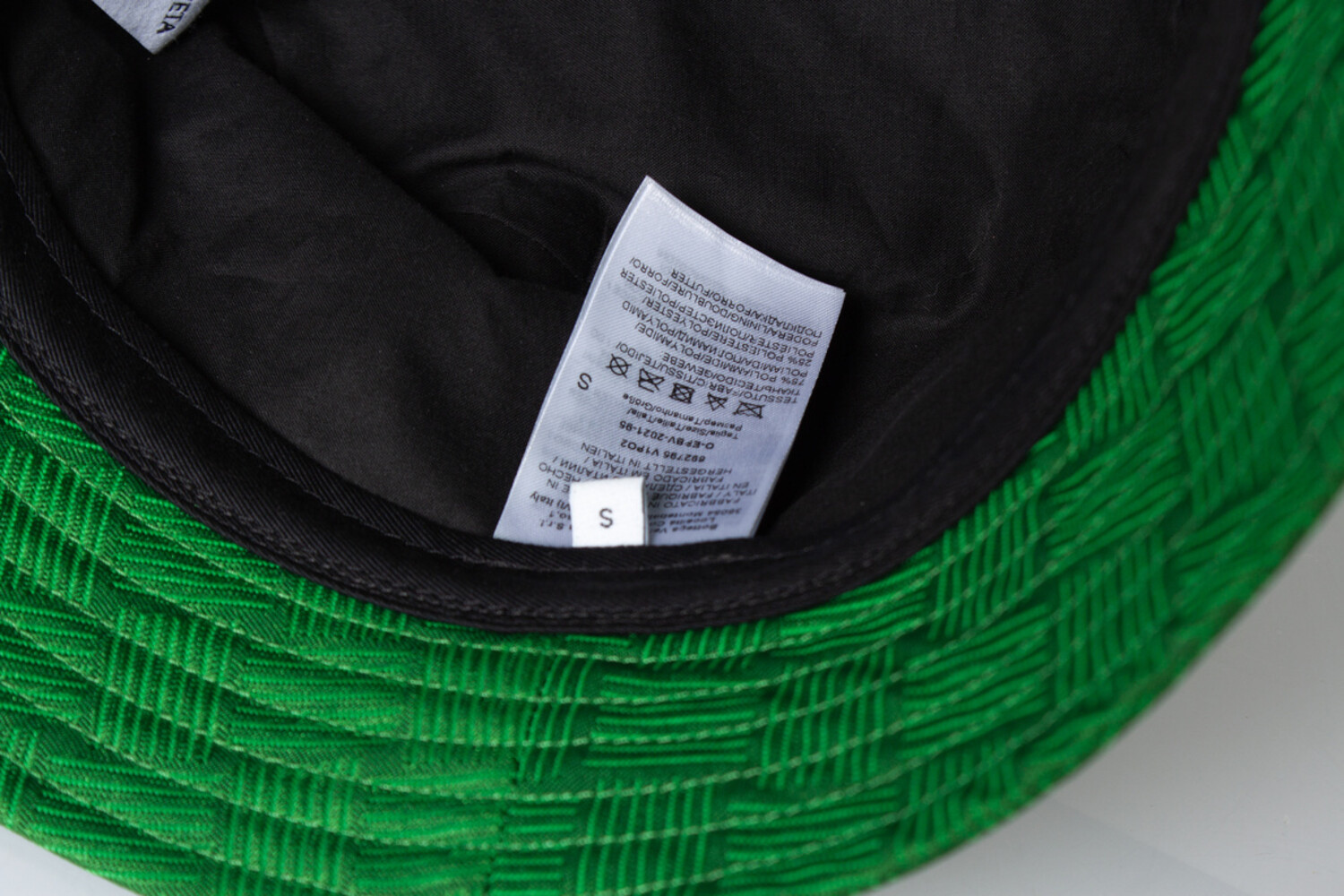 Bottega Veneta, green intrecciato bucket hat - Unique Designer Pieces