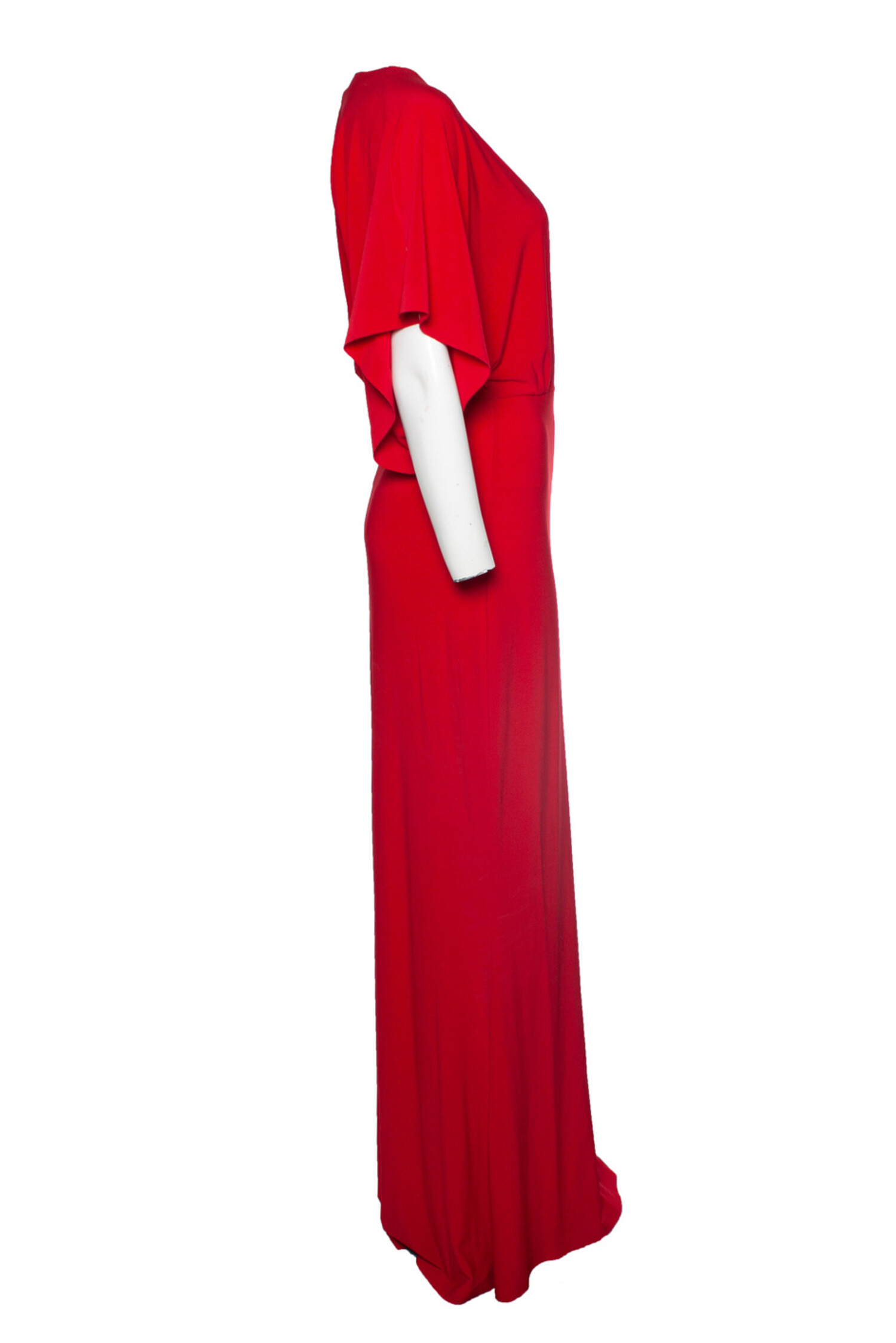chinese dress ladies One Shoulder Maxi Tunic Fuchsia M/L main image 1