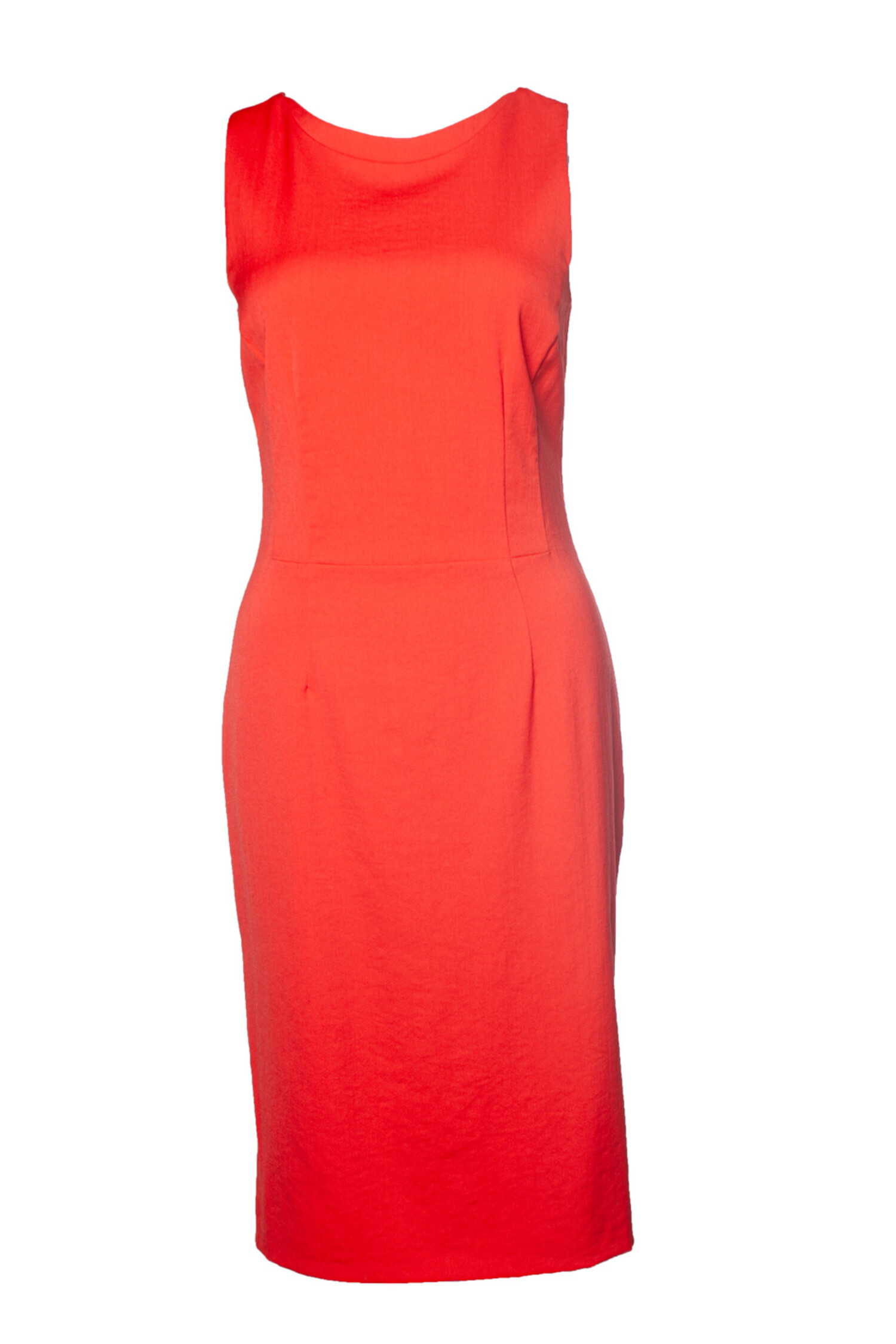 Emporio Armani Coral red pencil dress Unique Designer Pieces