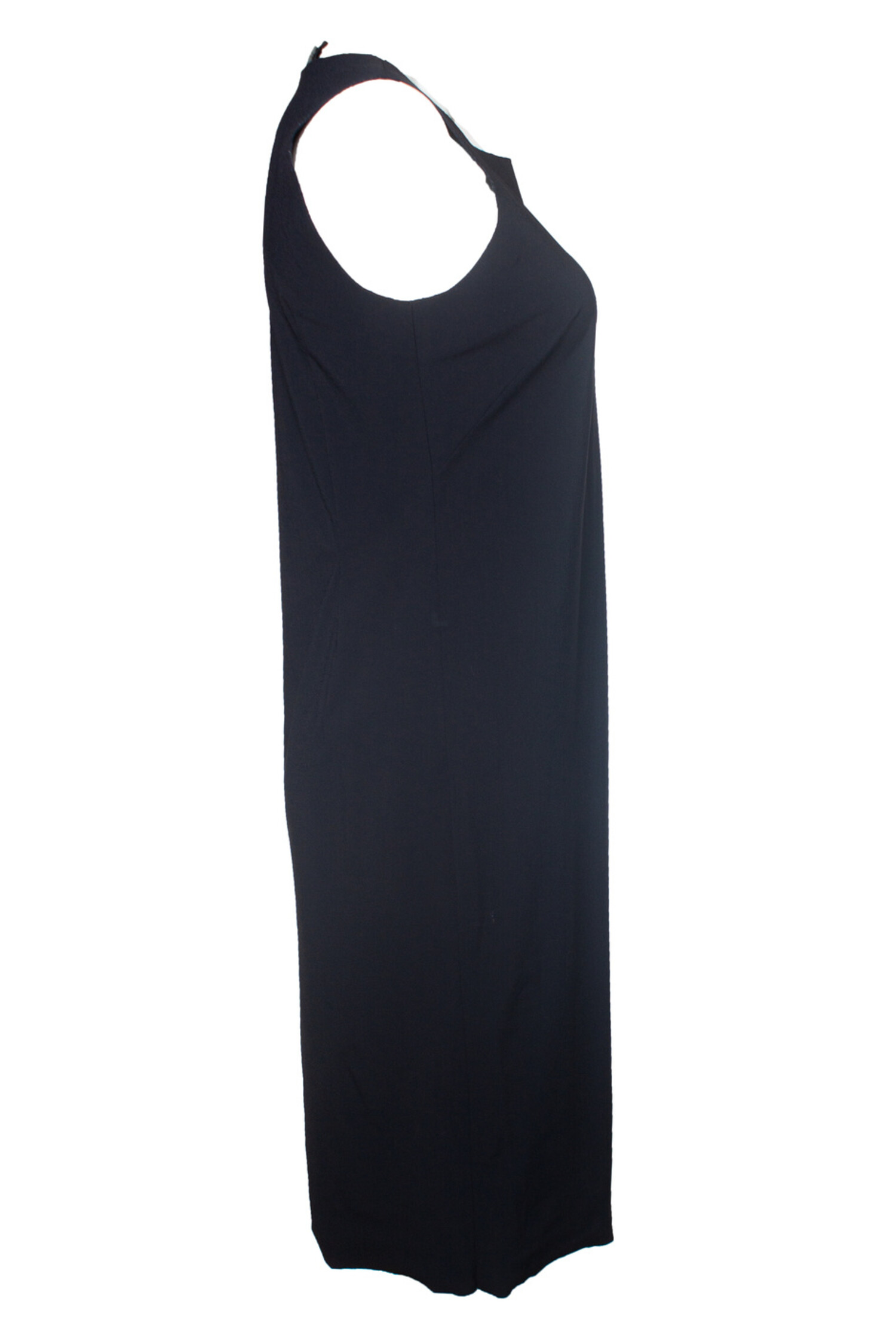 【撥水・洗濯可】deres 9th drapingdress NAVY サイズ1 PE/RAYON GABARDINE STRETCH TAILORED WRAP DRESS – THE SHOP