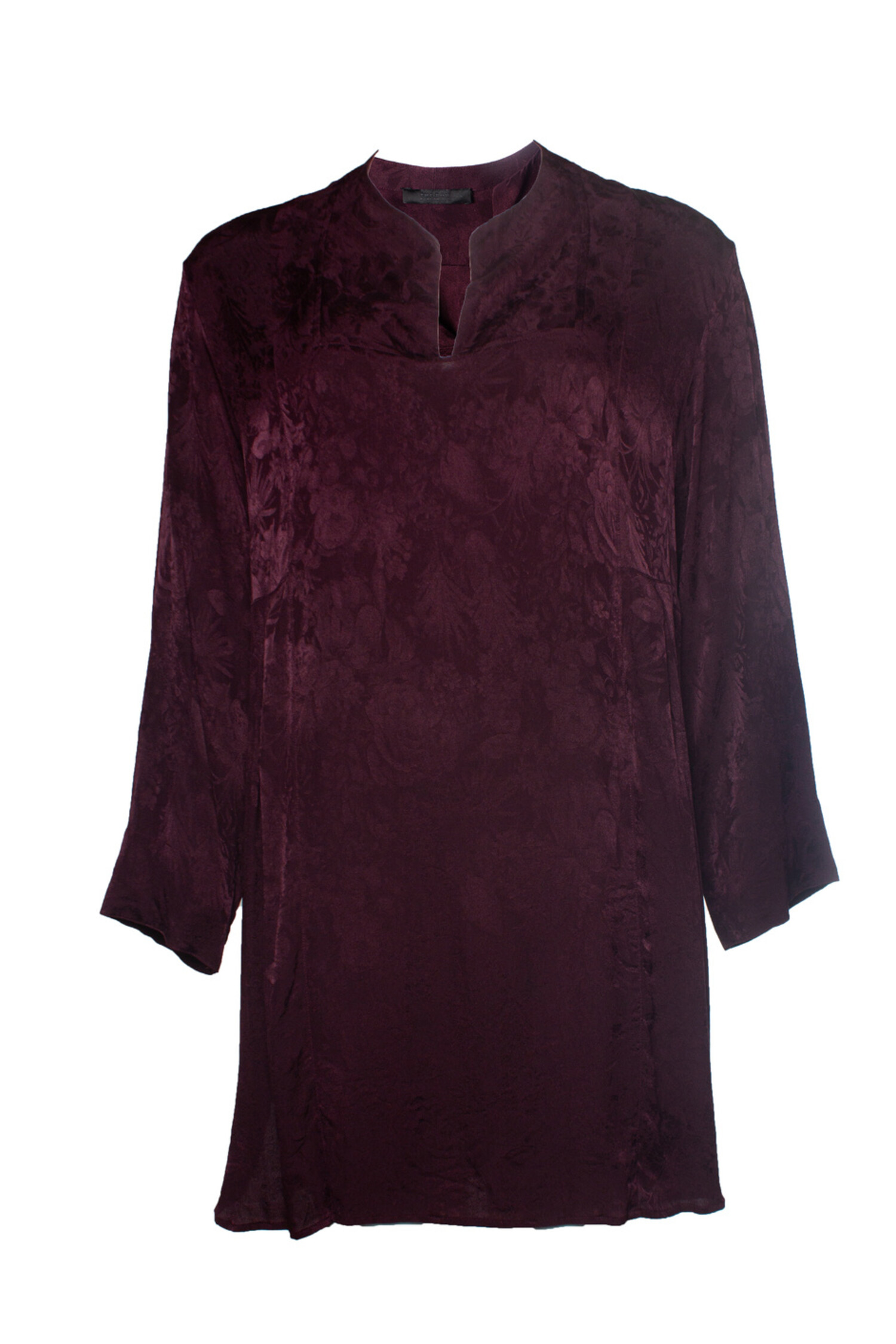 burgundy dress designer Miss Circle Women Udaya Burgundy Lace Long Sleeve Maxi Dress main image 0