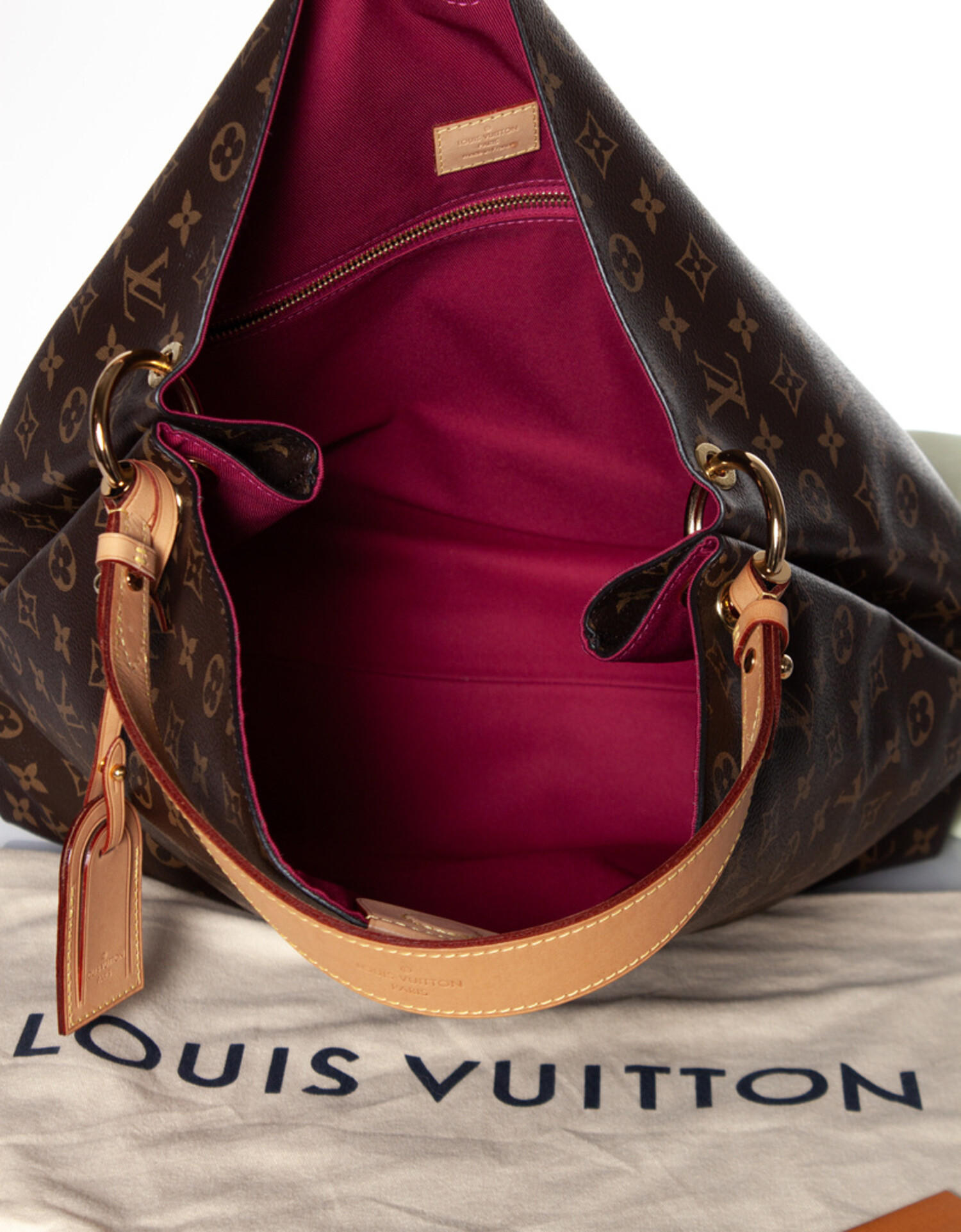 LOUIS VUITTON Graceful MM Monogram Canvas Shoulder Bag Brown