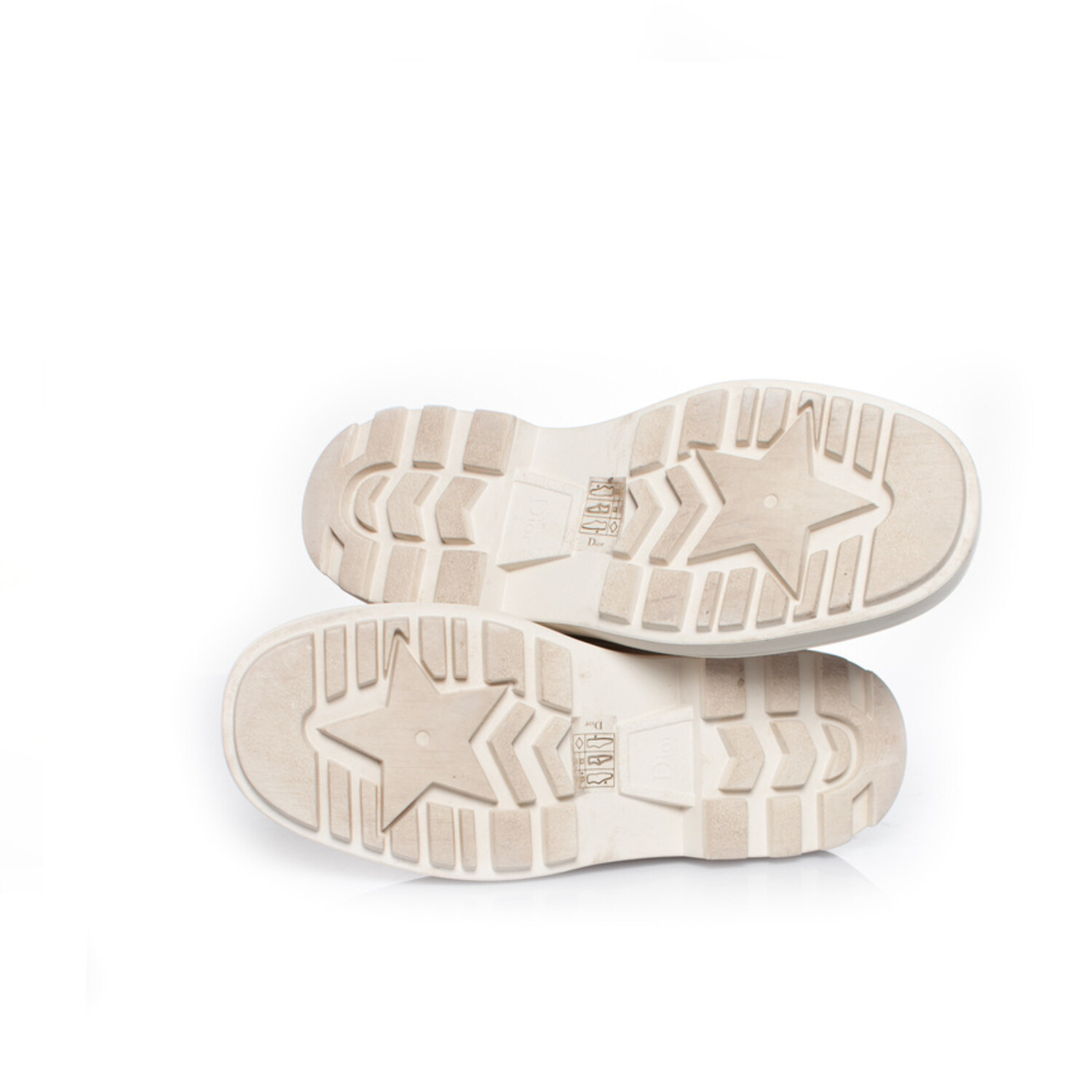 [ChristianDior ディオール ]TRIAL ロゴ サイドゴア ブーツ Christian Dior, Trial off white ankle boots - Unique Designer Pieces