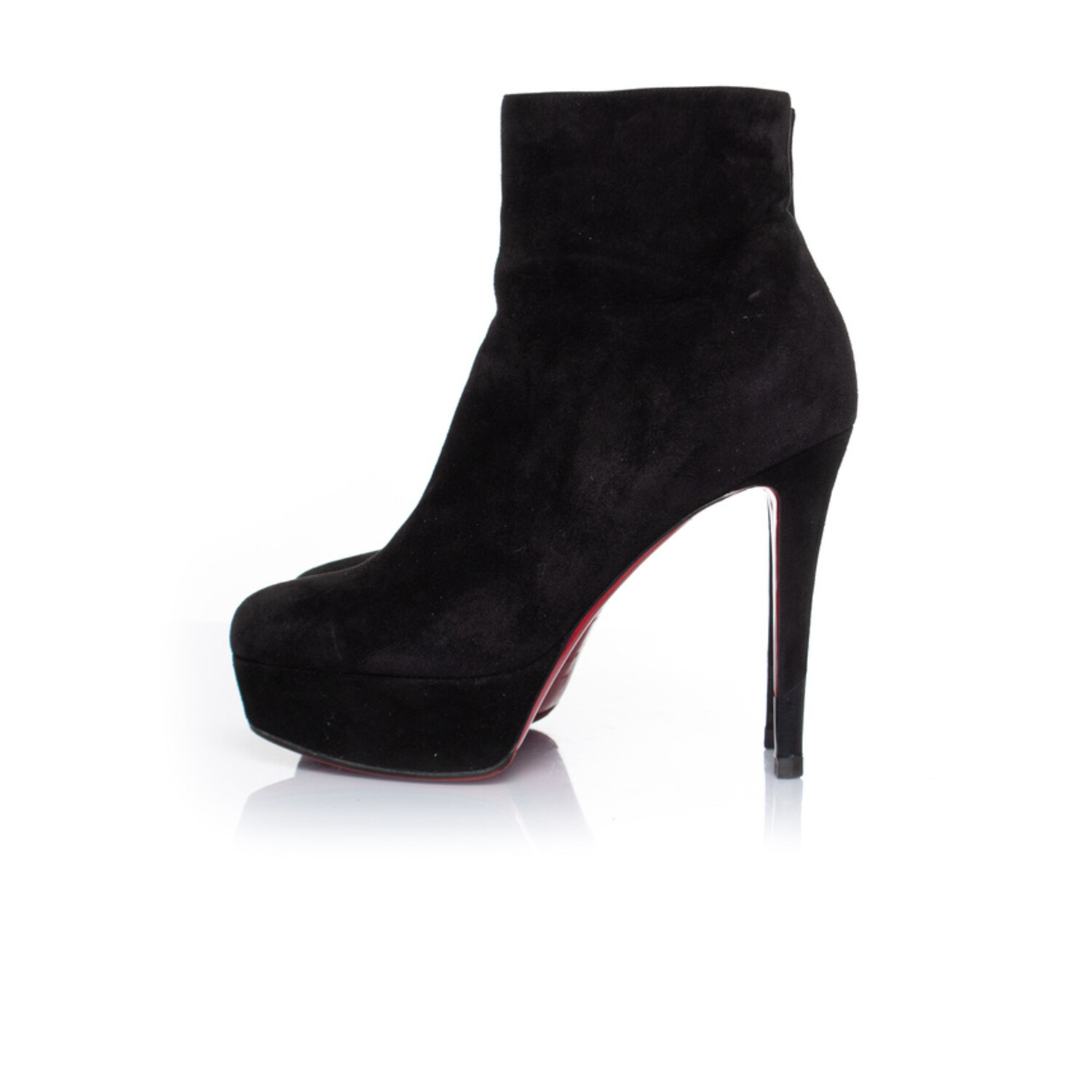 Christian Louboutin Black suede platform ankle boots Unique Designer Pieces