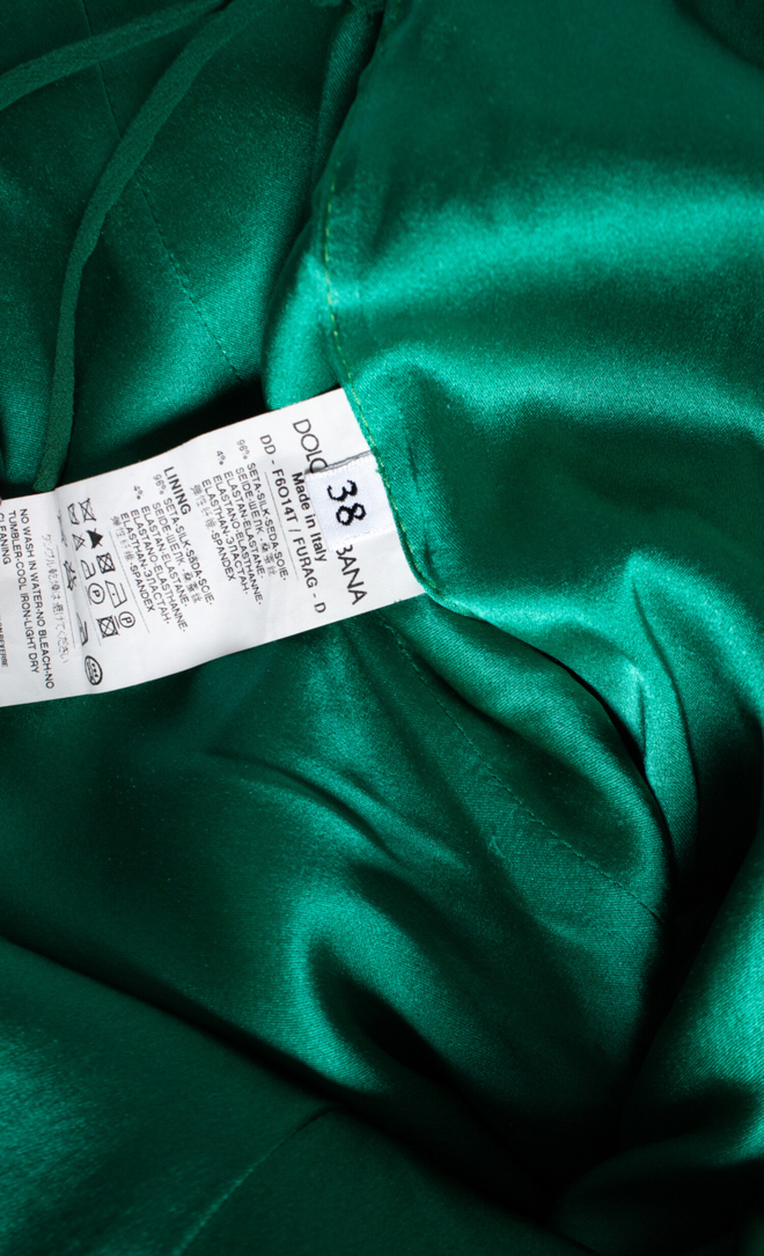 Dolce & Gabbana, Draped dress in green - Unique Designer Pieces