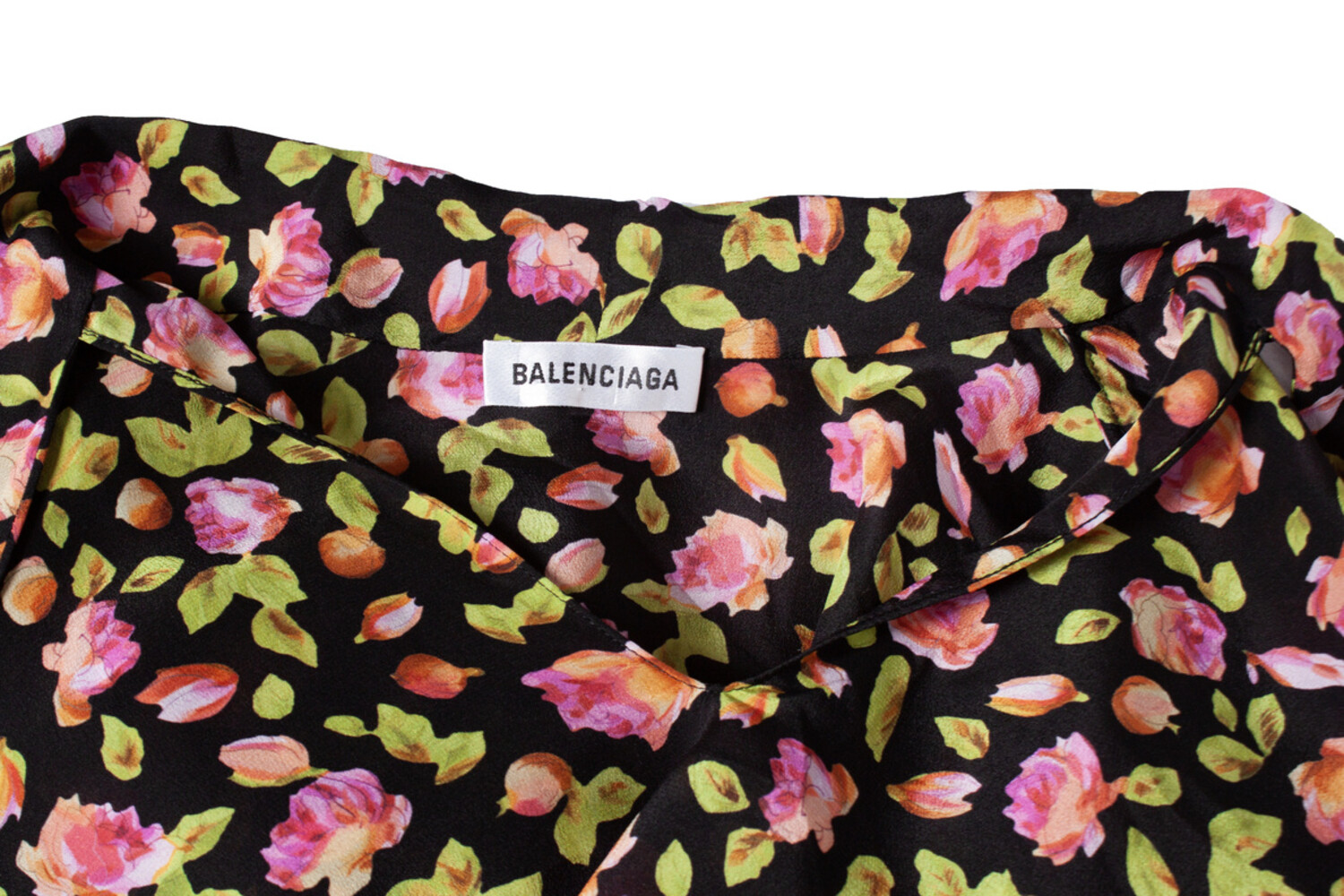 Balenciaga, Floral blouse with bow - Unique Designer Pieces