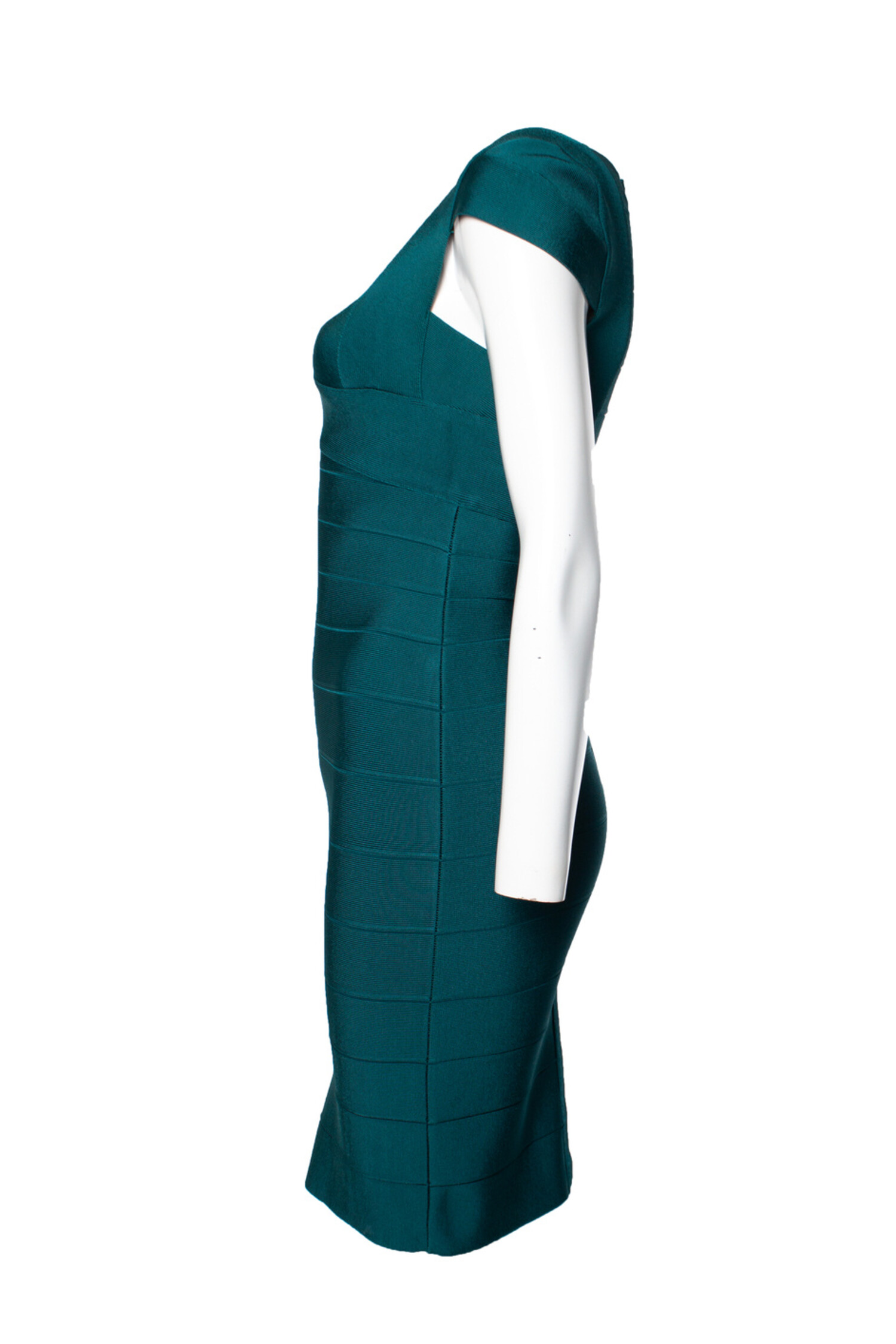 Herve Leger, Bodycon dress in green - Unique Designer Pieces Herve Leger, Bodycon dress in green - Unique Designer Pieces