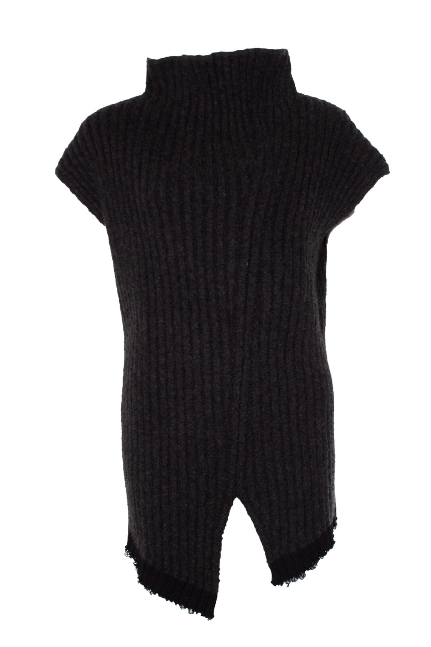 louren  turtle neck rib knit チャコール slit turtle neck knit – louren store