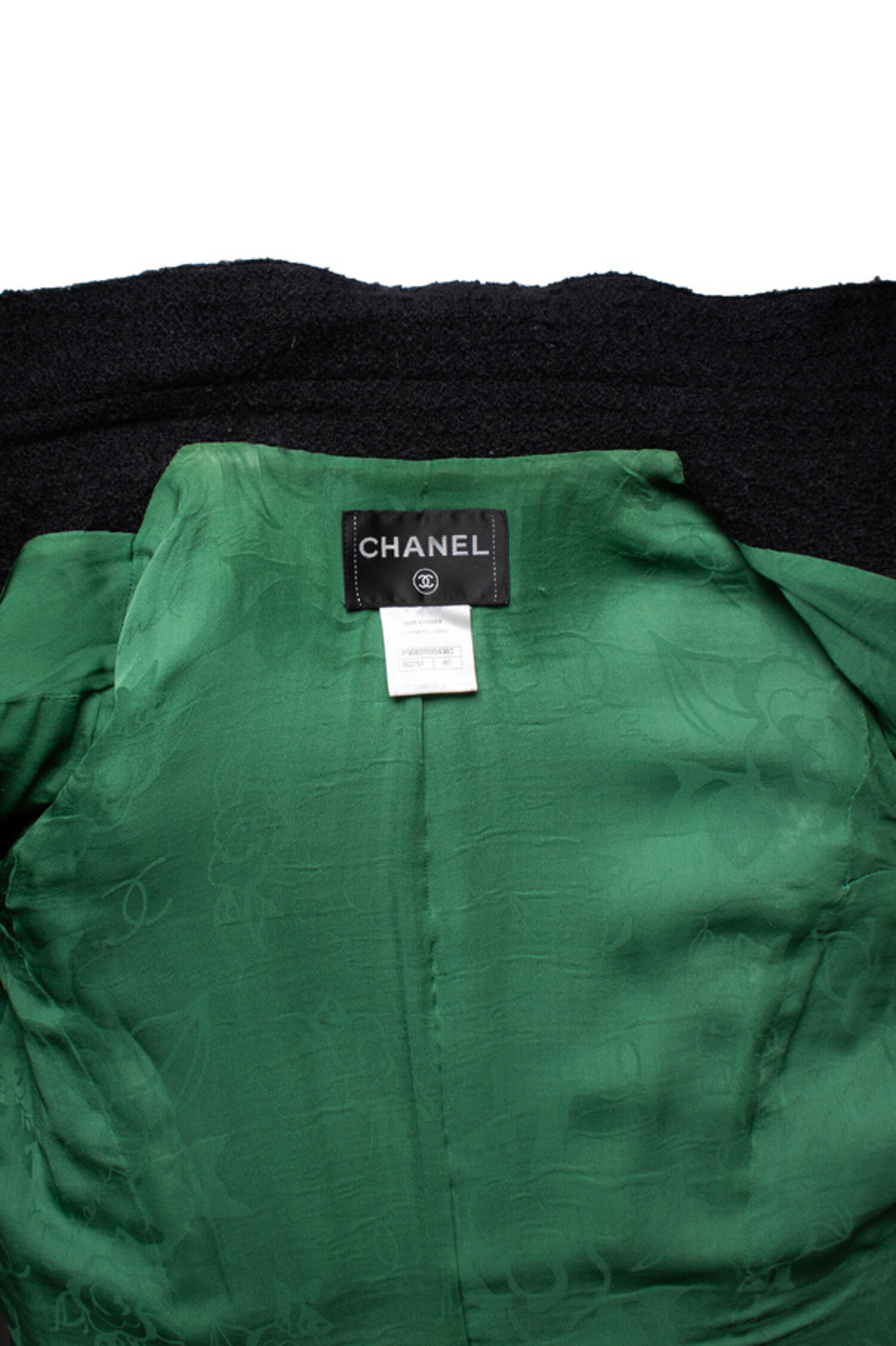 Chanel, tweed jacket in green - Unique Designer Pieces Chanel, tweed jacket in green - Unique Designer Pieces