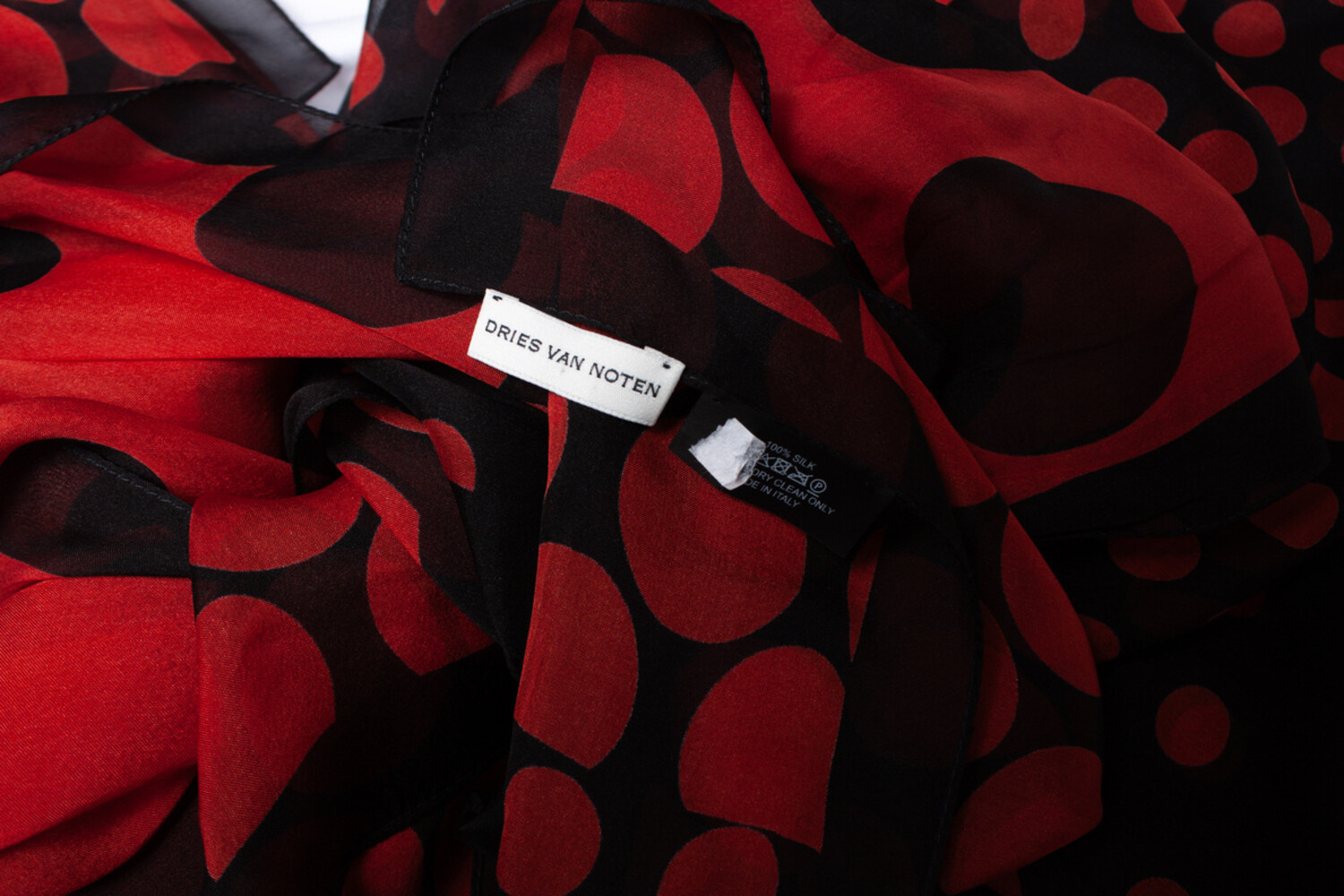 Dries van Noten, silk sheer polka dot scarf - Unique Dries van Noten, silk sheer polka dot scarf - Unique