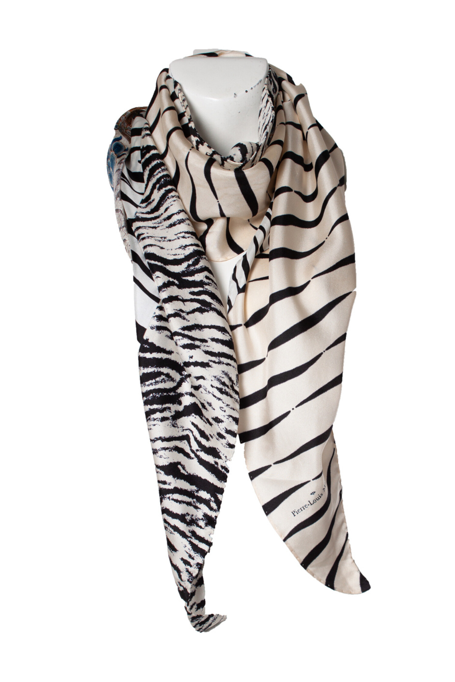 Pierre-Louis Mascia, zebra and floral printed scarf - Unique Pierre-Louis Mascia, zebra and floral printed scarf - Unique