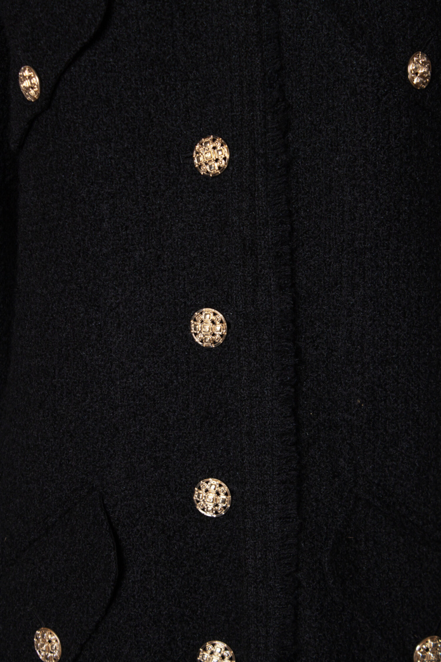 Chanel, 4 pocket black tweed jacket - Unique Designer Pieces Chanel, 4 pocket black tweed jacket - Unique Designer Pieces