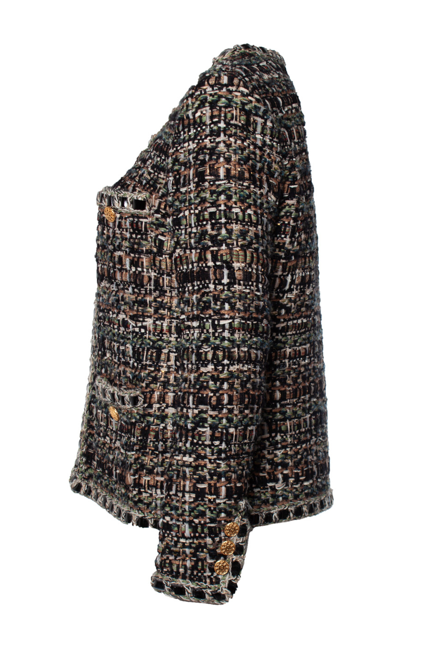 Chanel, 4-pocket veelkleurig tweed jasje - Unique Designer Pieces