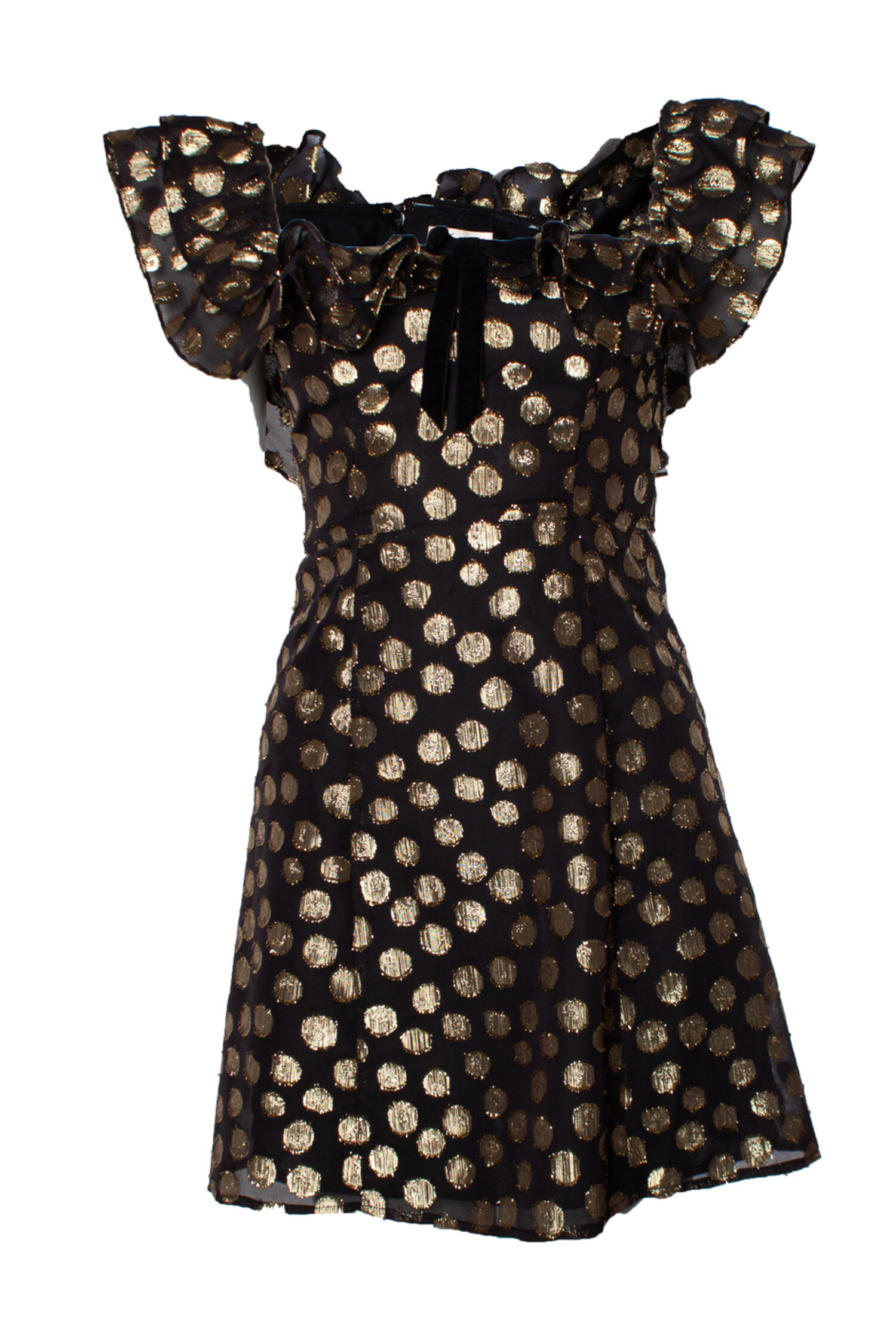 For love & Lemons, Black ruffle dress - Unique Designer Pieces For love & Lemons, Black ruffle dress - Unique Designer Pieces