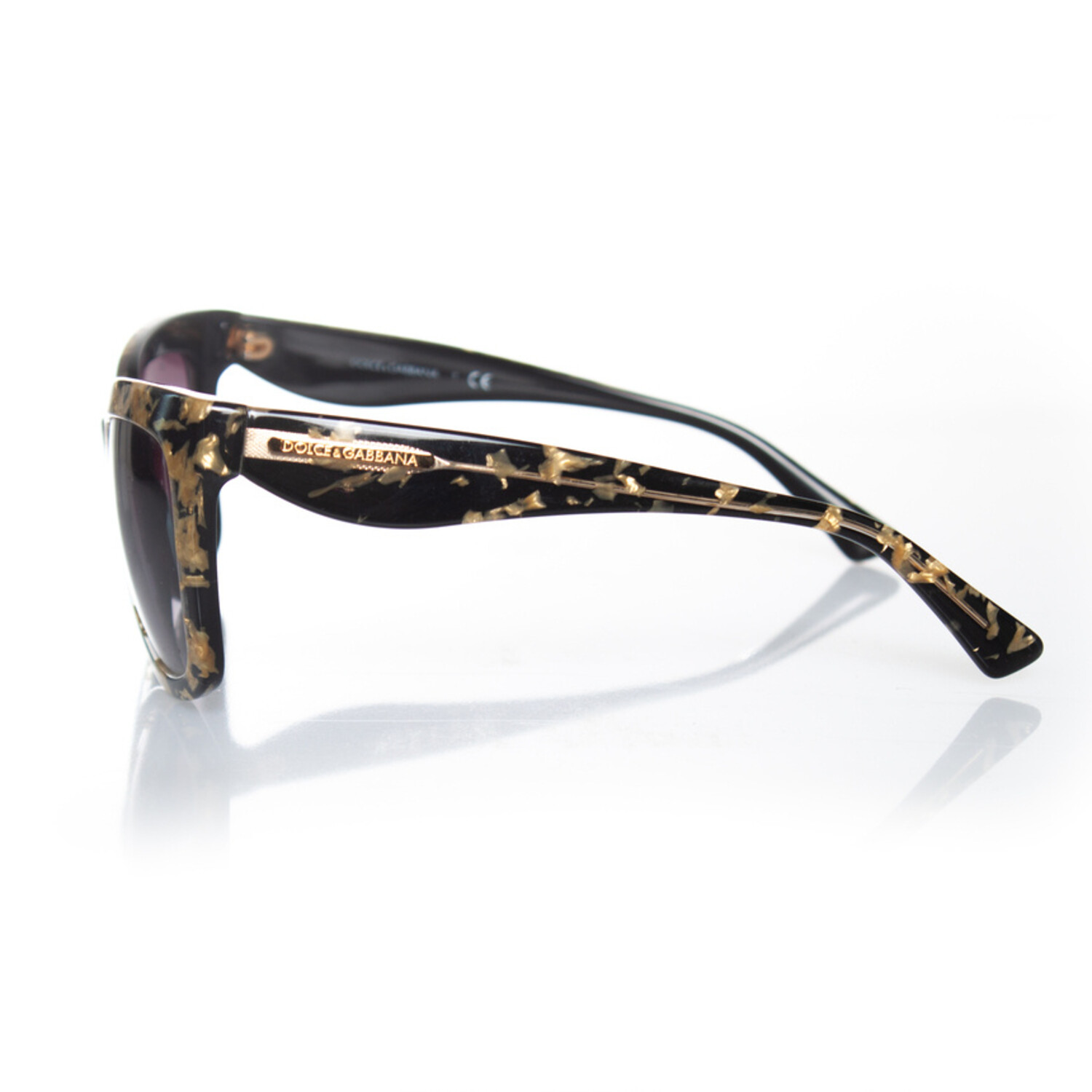 Dolce & Gabbana GOLDEN LEAVES COLLECTION Sunglasses Black Dolce & gabbana, Black and gold leaf sunglasses - Unique  main image 4