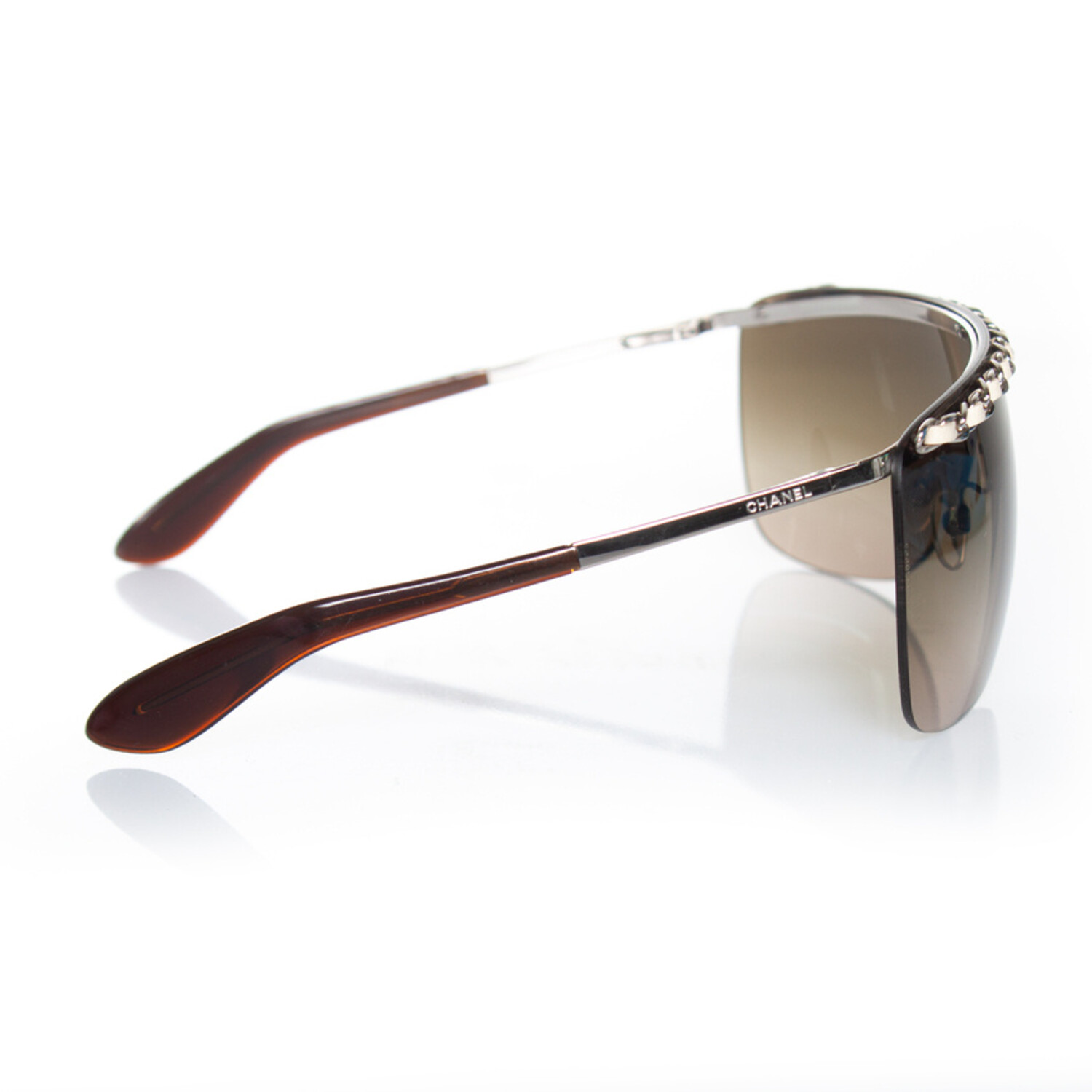 Chanel, rimless shield chain sunglasses - Unique Designer Pieces