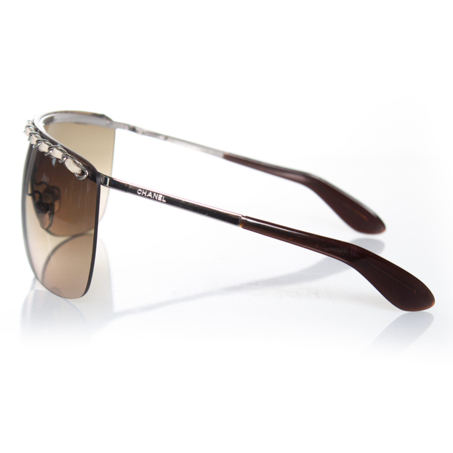 Chanel, rimless shield chain sunglasses - Unique Designer Pieces