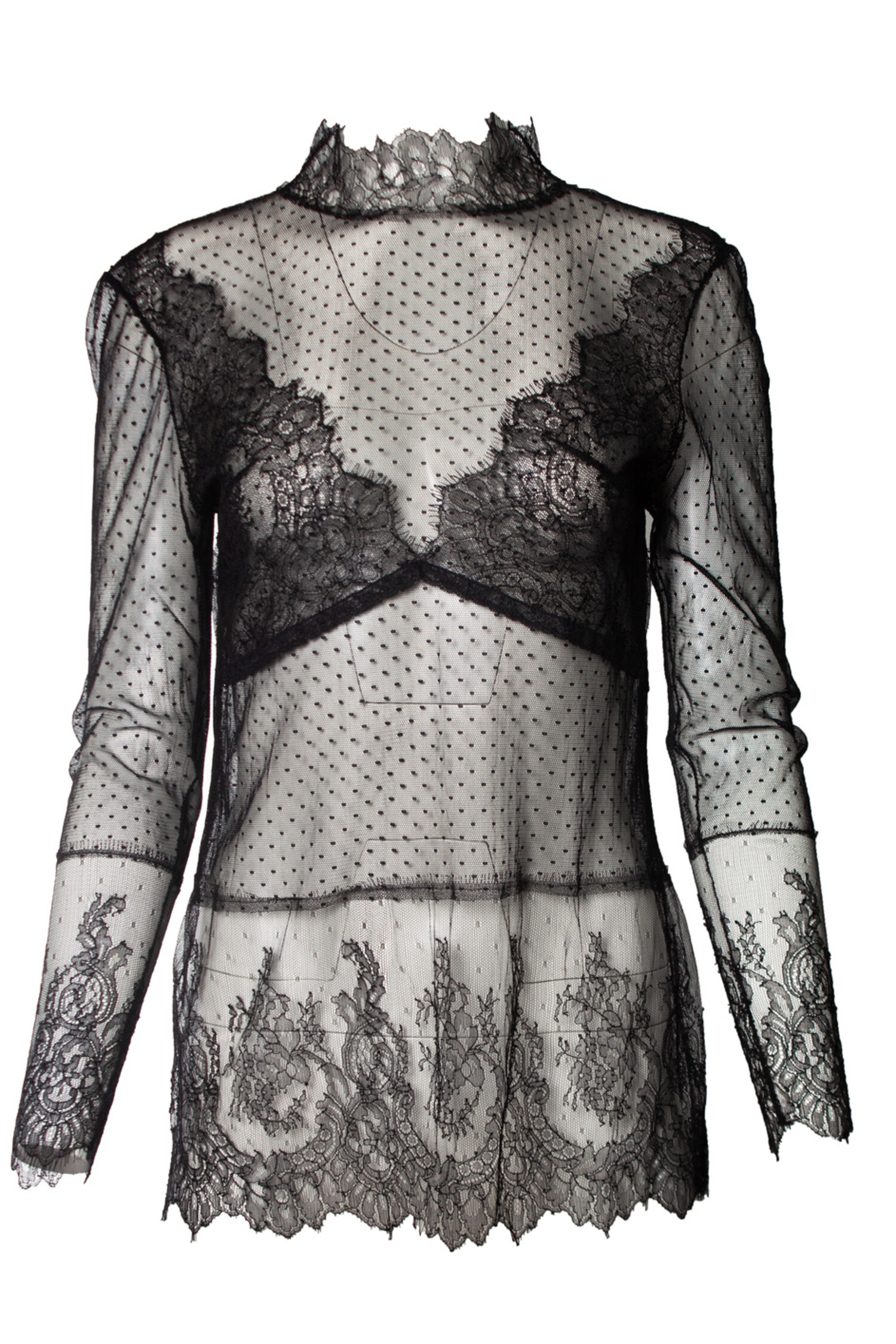 Sabrina Nadal, Black lace top - Unique Designer Pieces