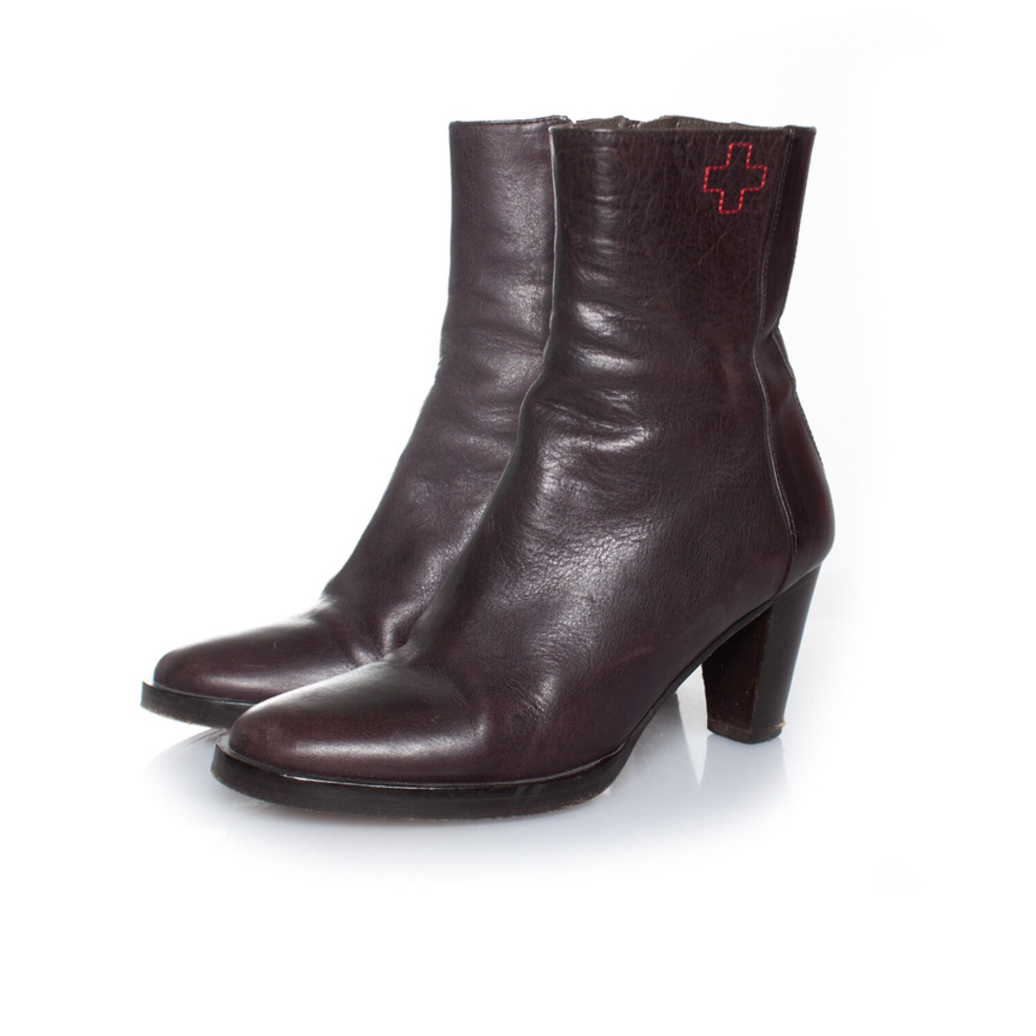 A.F. vd Vorst bruine leren enkellaarsjes Unique Designer Pieces