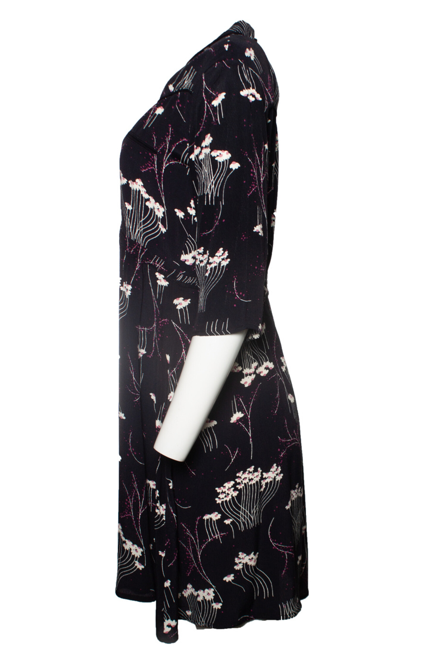 BA&SH, Floral printed Kyle dress in black - Unique Designer Pieces
