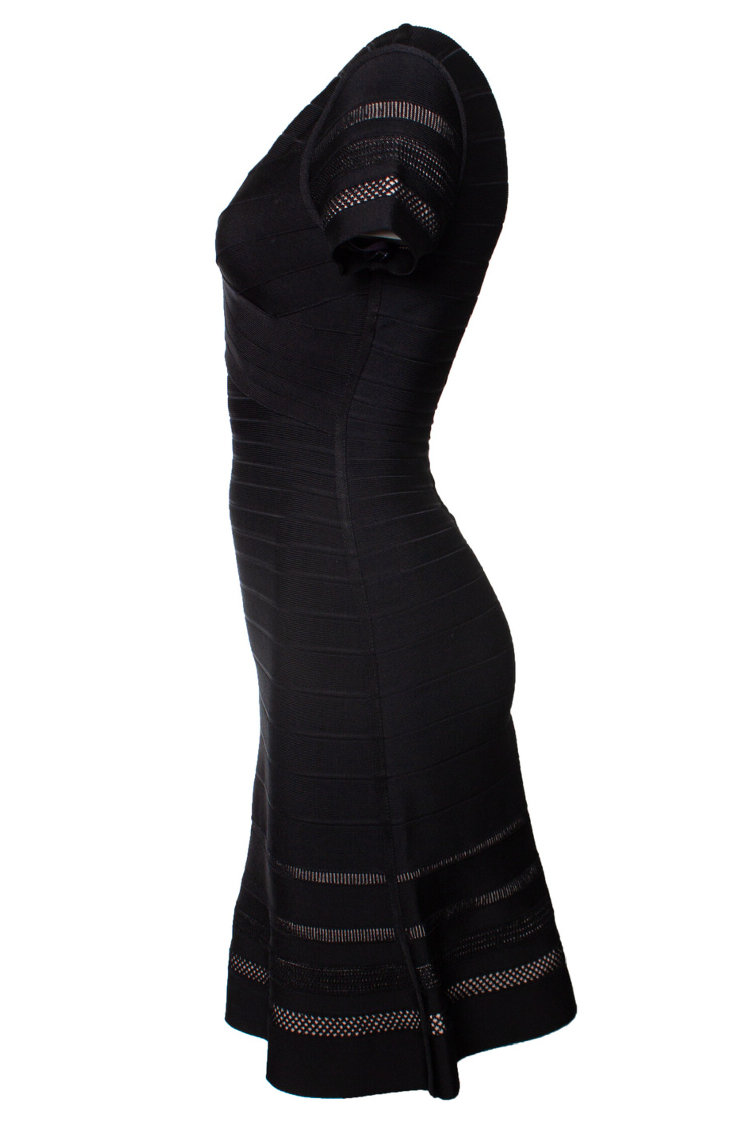 sequin dress gold and black Hervé Léger black cocktail dress – Loop Generation main image 0