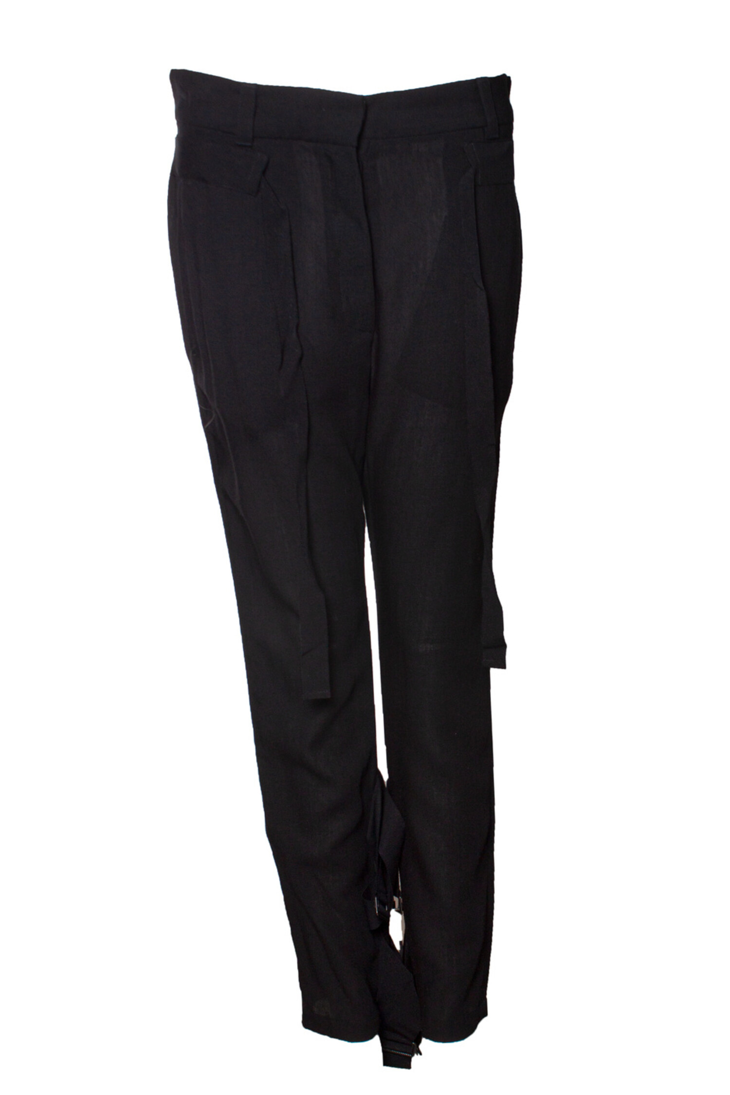 パンツ 2003AW Ann demeulemeester wool slacks Ann Demeulemeester, Black wool trousers - Unique Designer Pieces