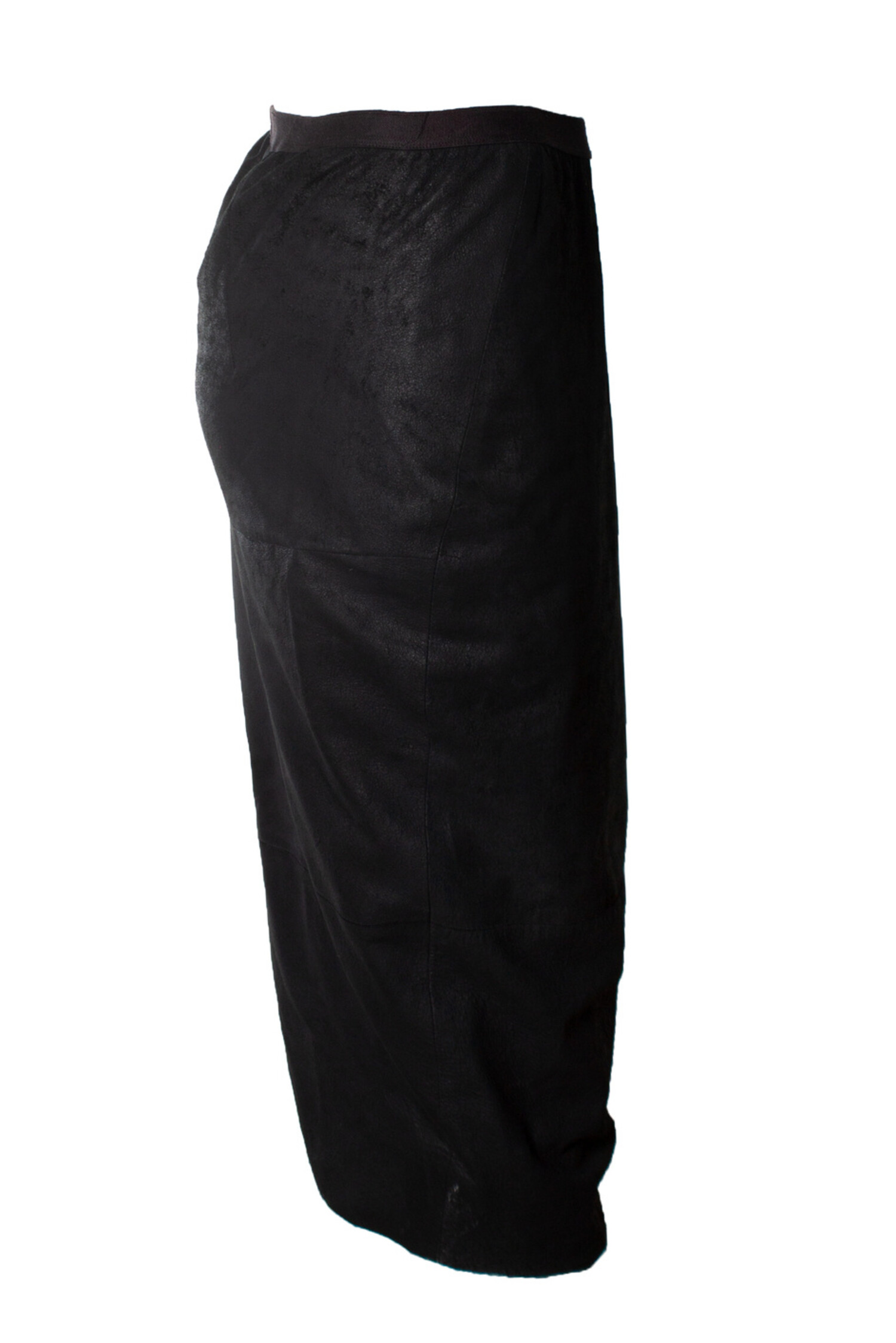 Rick Owens leren kokerrok in het zwart Unique Designer Pieces