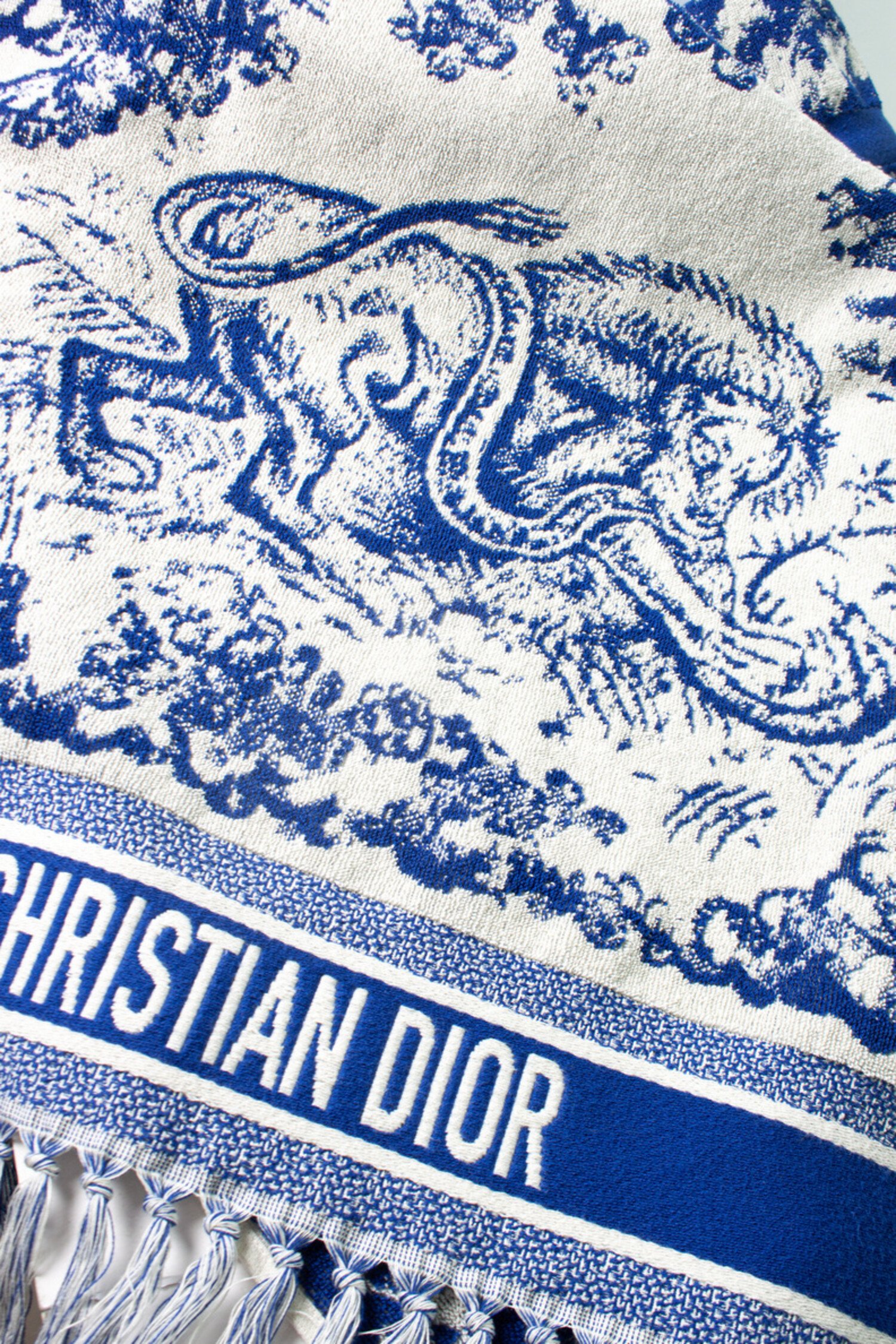 Christian Dior, Beach poncho in blue - Unique Designer Pieces