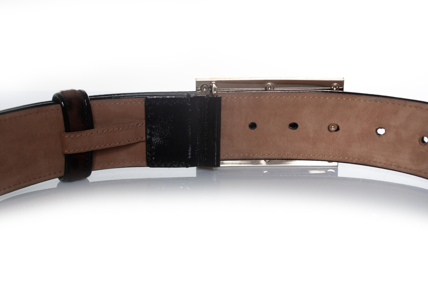 Fendi Leopard Print Skinny Leather Belt in Brown S 75cm Fendi Brown Leopard Print Leather Belt 75 cm main image 2