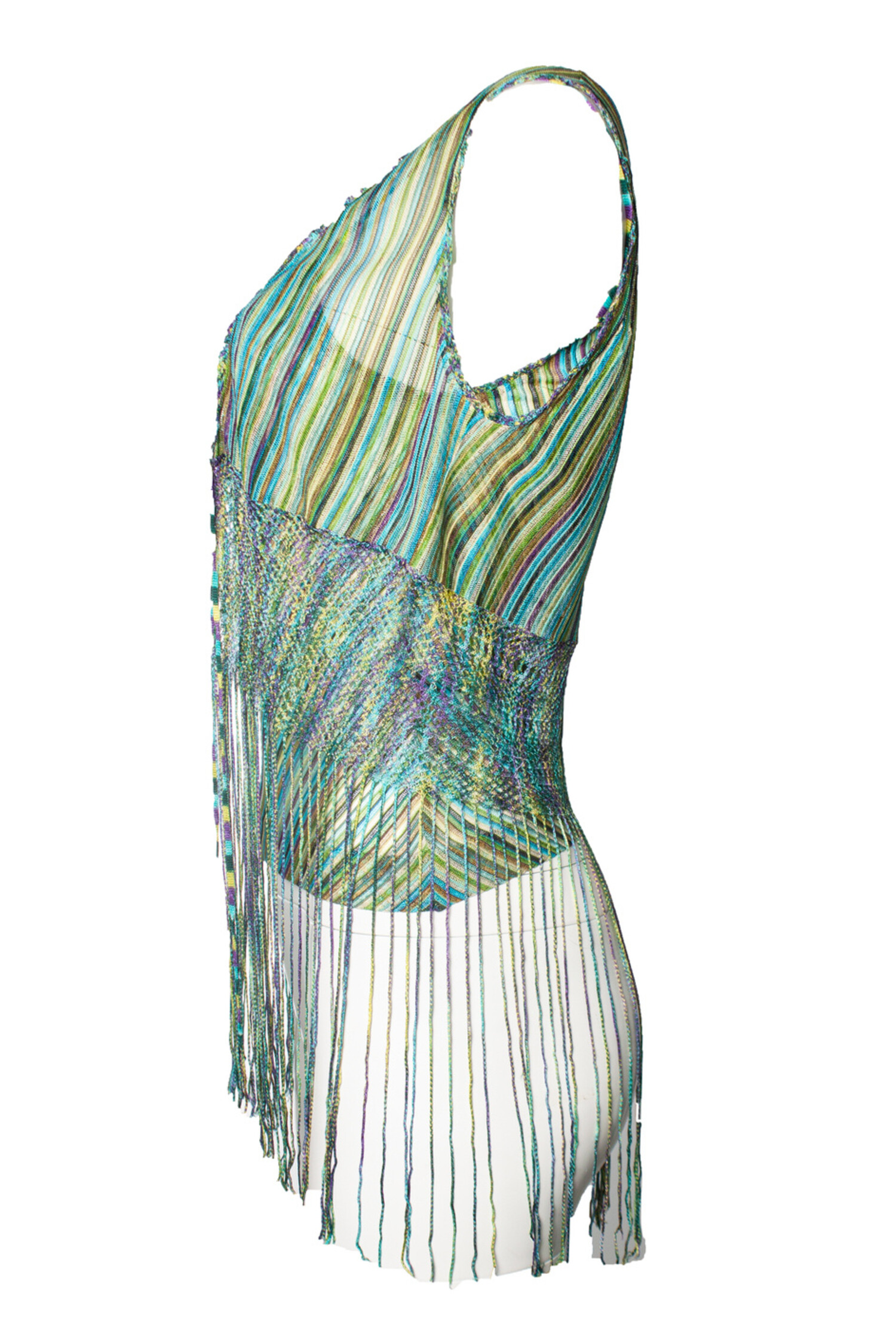 Missoni, striped twin set with fringes - Unique Designer Pieces