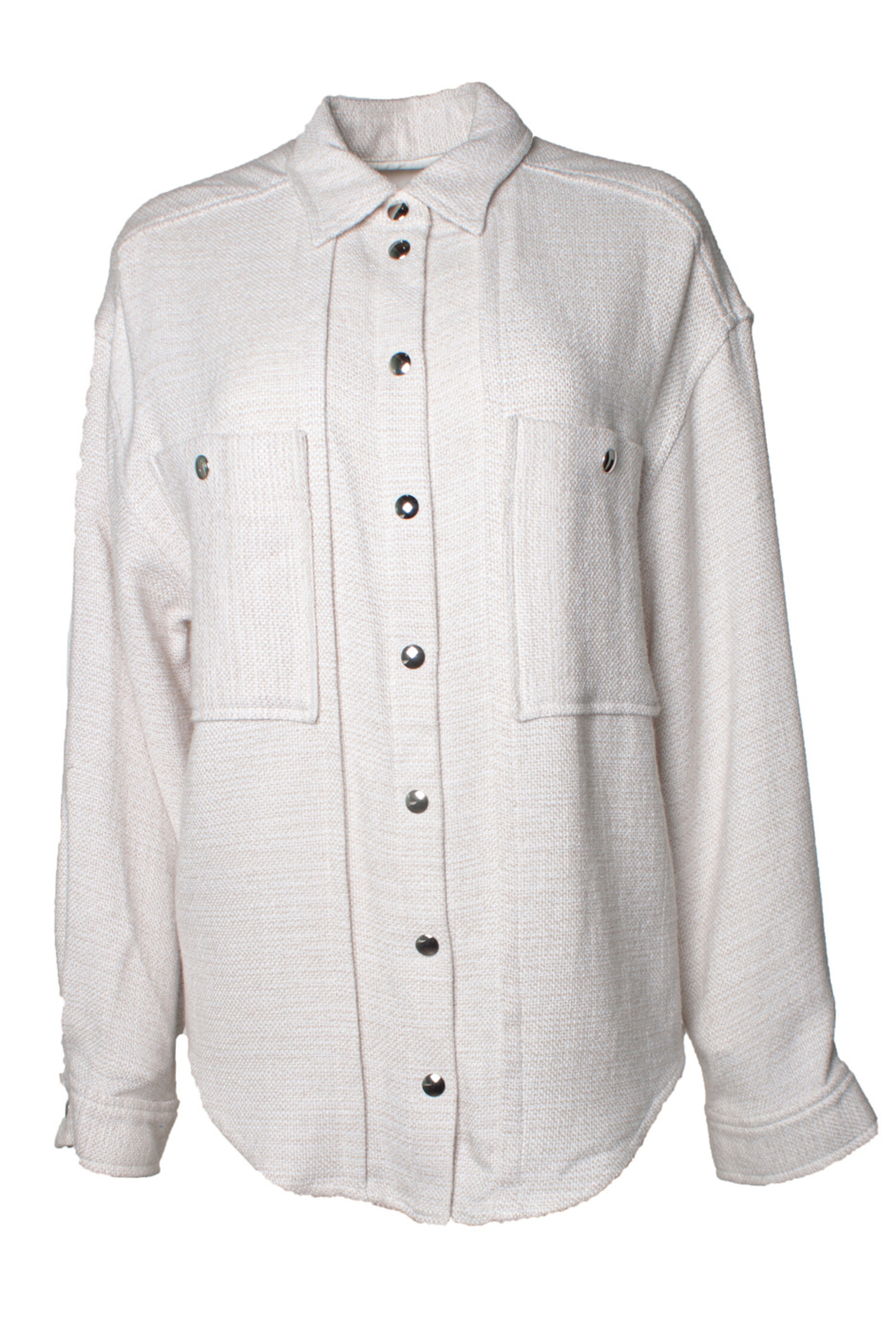IRO Nesta overhemd met drukknopen in beige Unique Designer Pieces