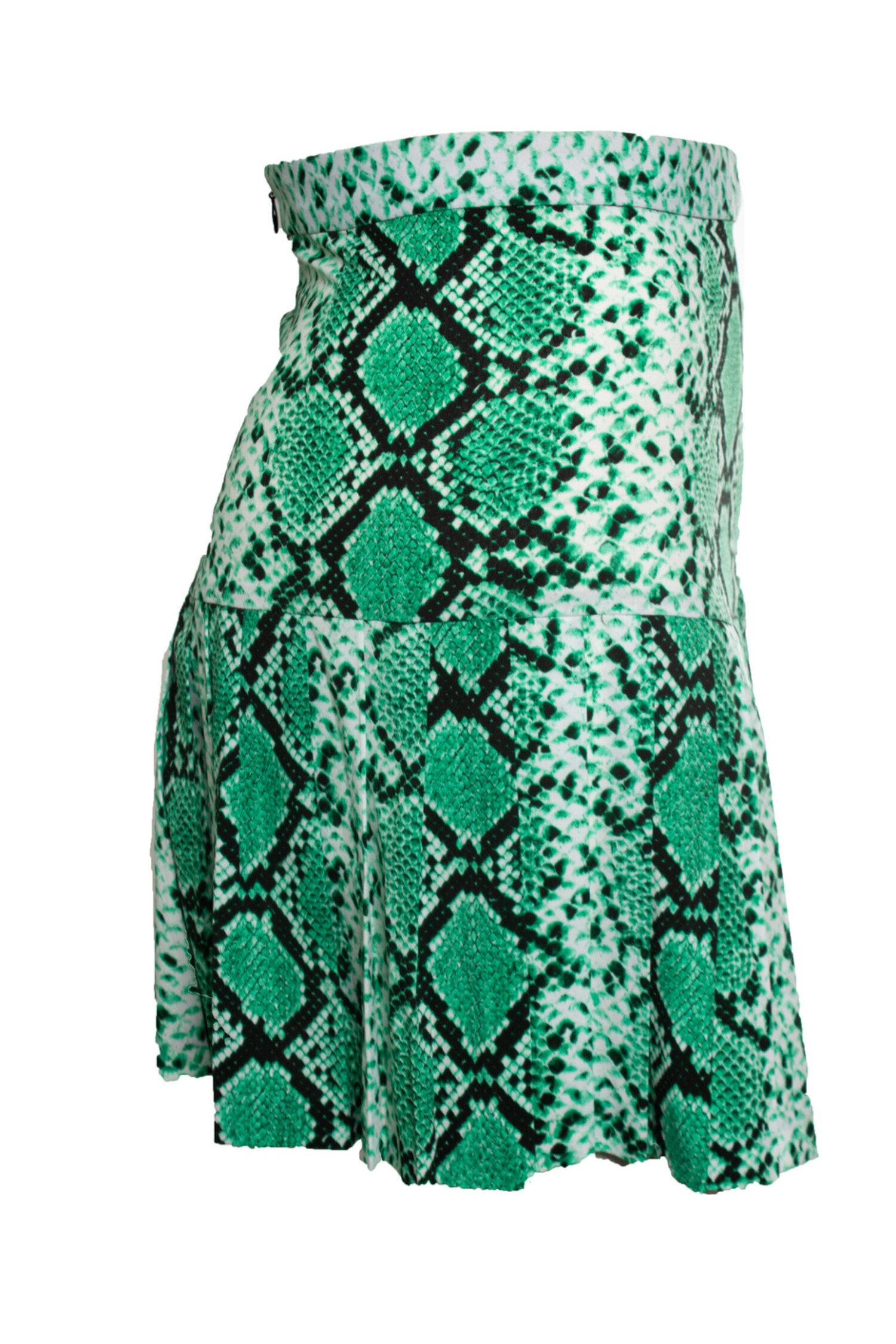 Sandro green skirt with snake print Unique Designer Pieces