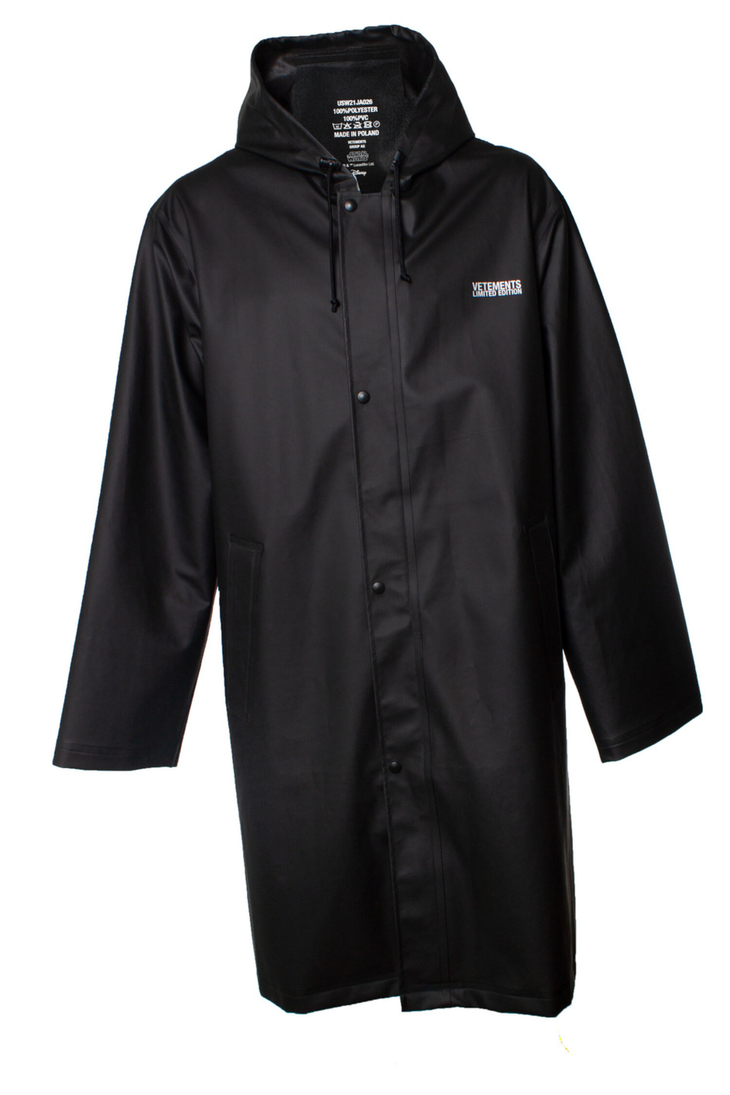 【VETEMENTS】STAR WARS Edition レインコート Vetements, Black Star Wars edition coat - Unique Designer Pieces