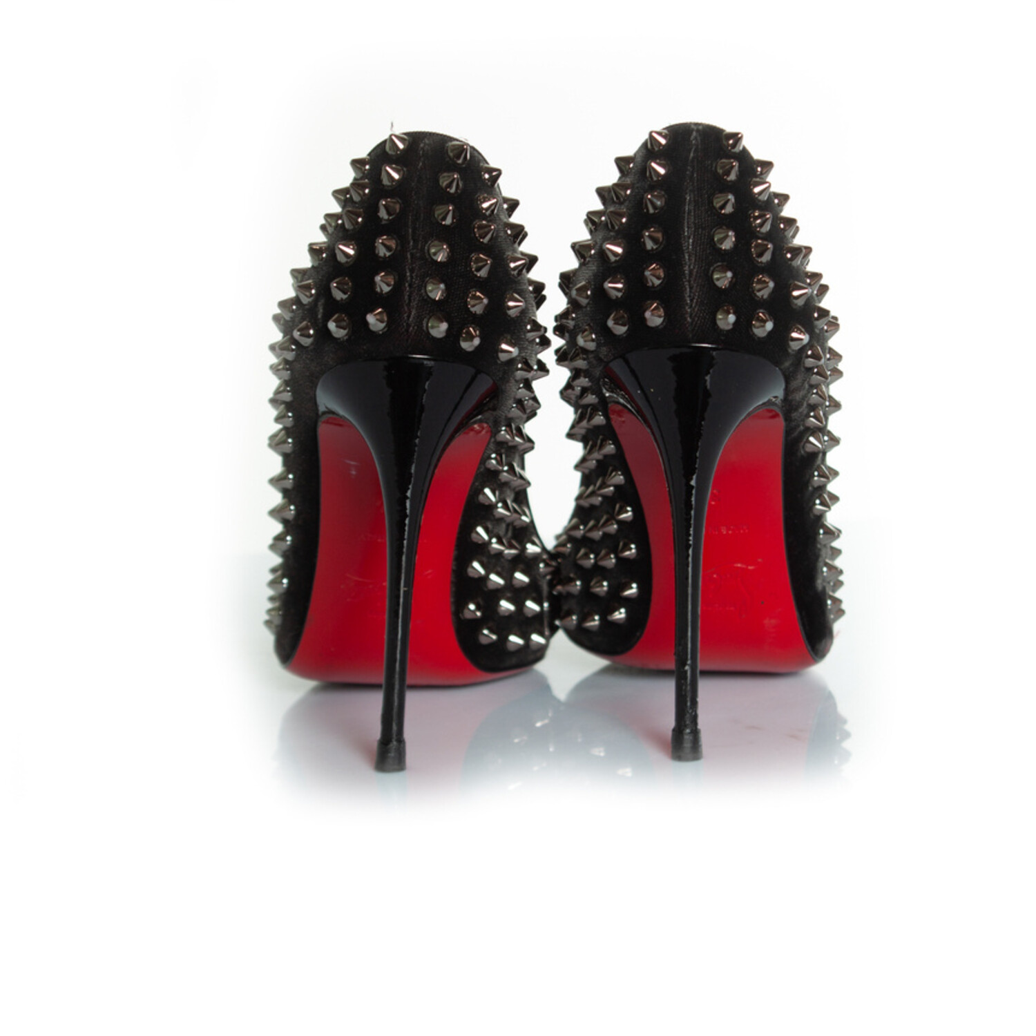 Christian Louboutin, Velvet Fifi spikes 100 pumps - Unique