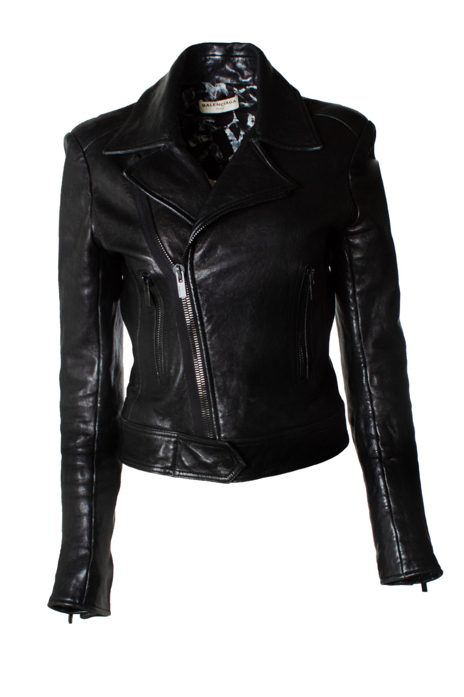 Balenciaga, black leather biker jacket - Unique Designer Pieces Balenciaga, black leather biker jacket - Unique Designer Pieces