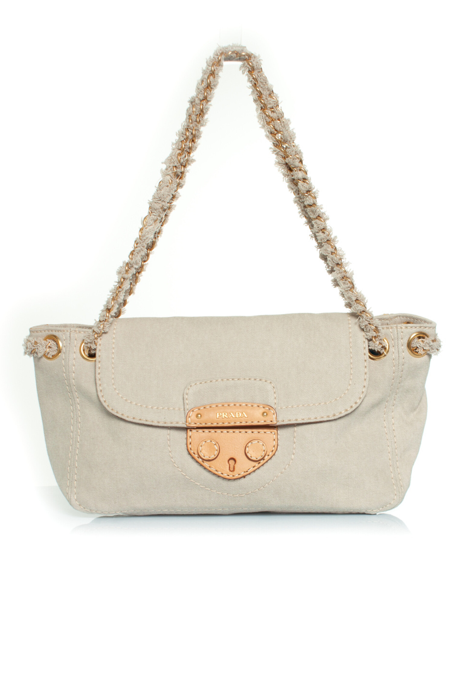 Prada denim shoulder bag sale