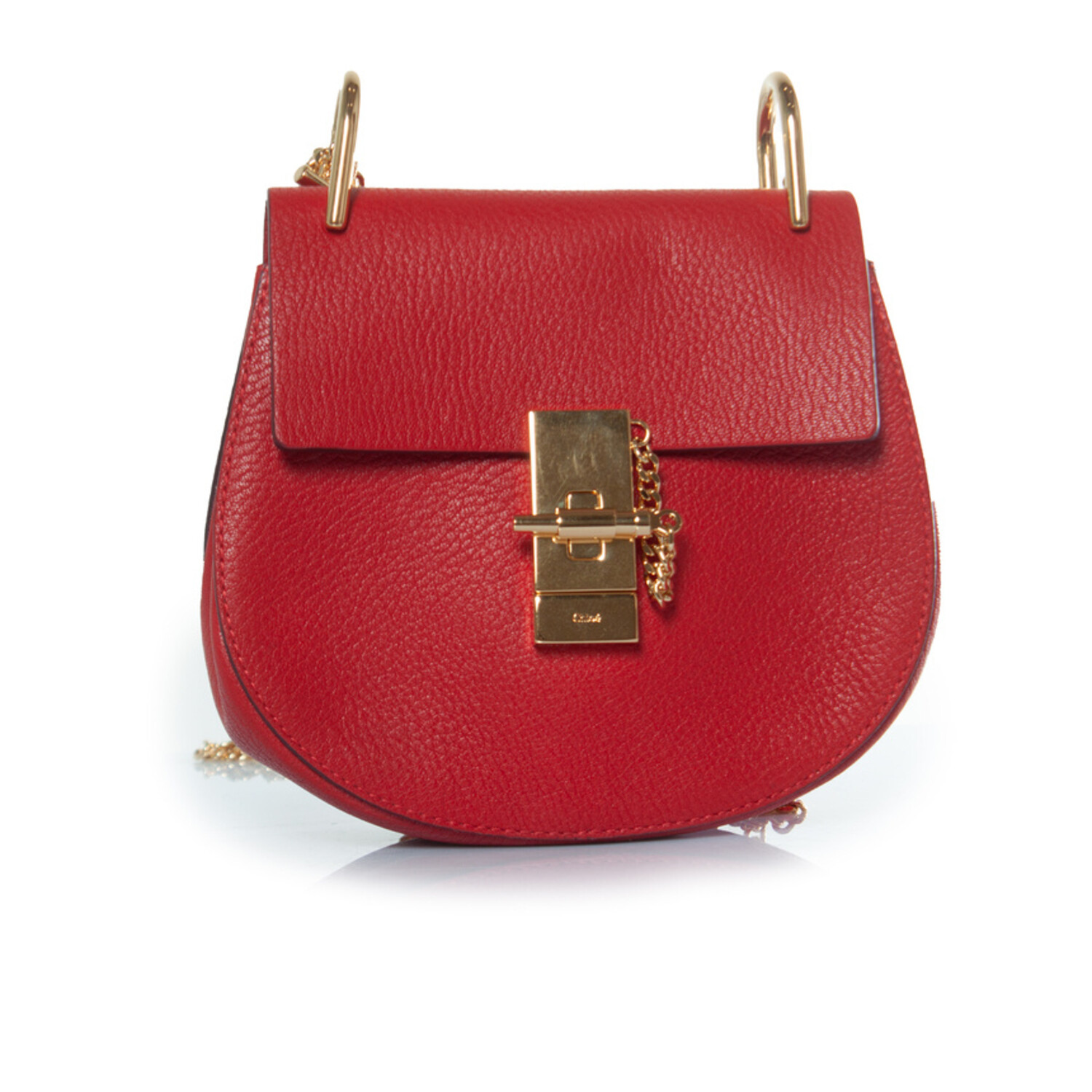 Chloe drew bag in red leather Unique Designer Pieces